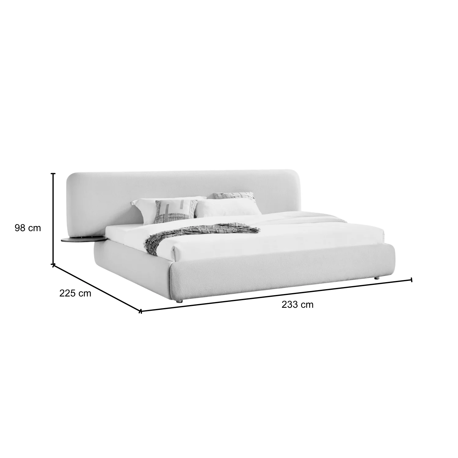 Cama Queen Toronto Boucle Crema - Image 11
