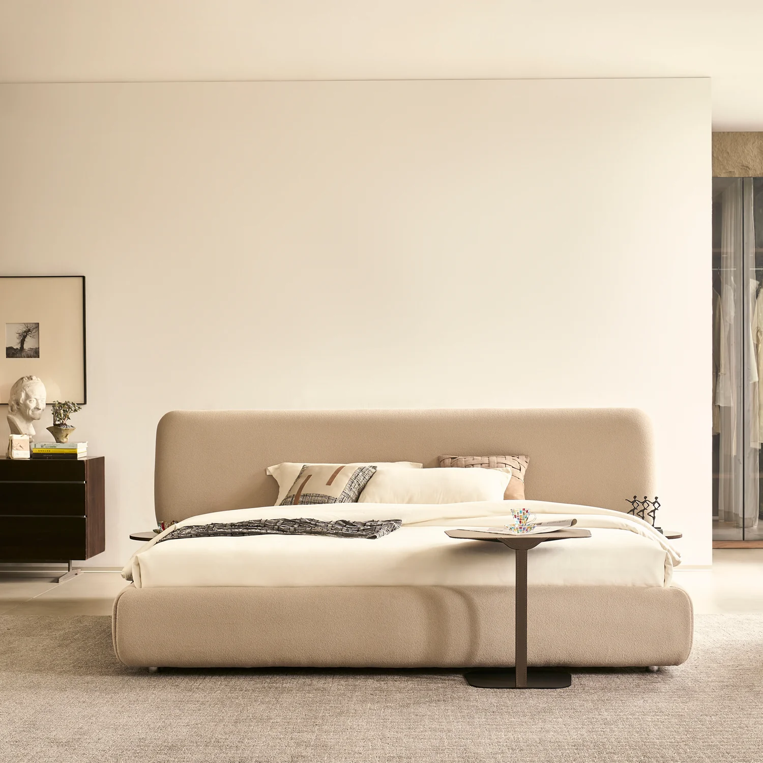 Cama Queen Toronto Boucle Crema - Image 3
