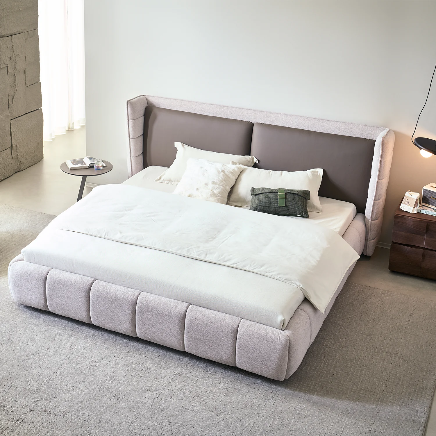Cama Queen Toscana Velvet Café - Image 4