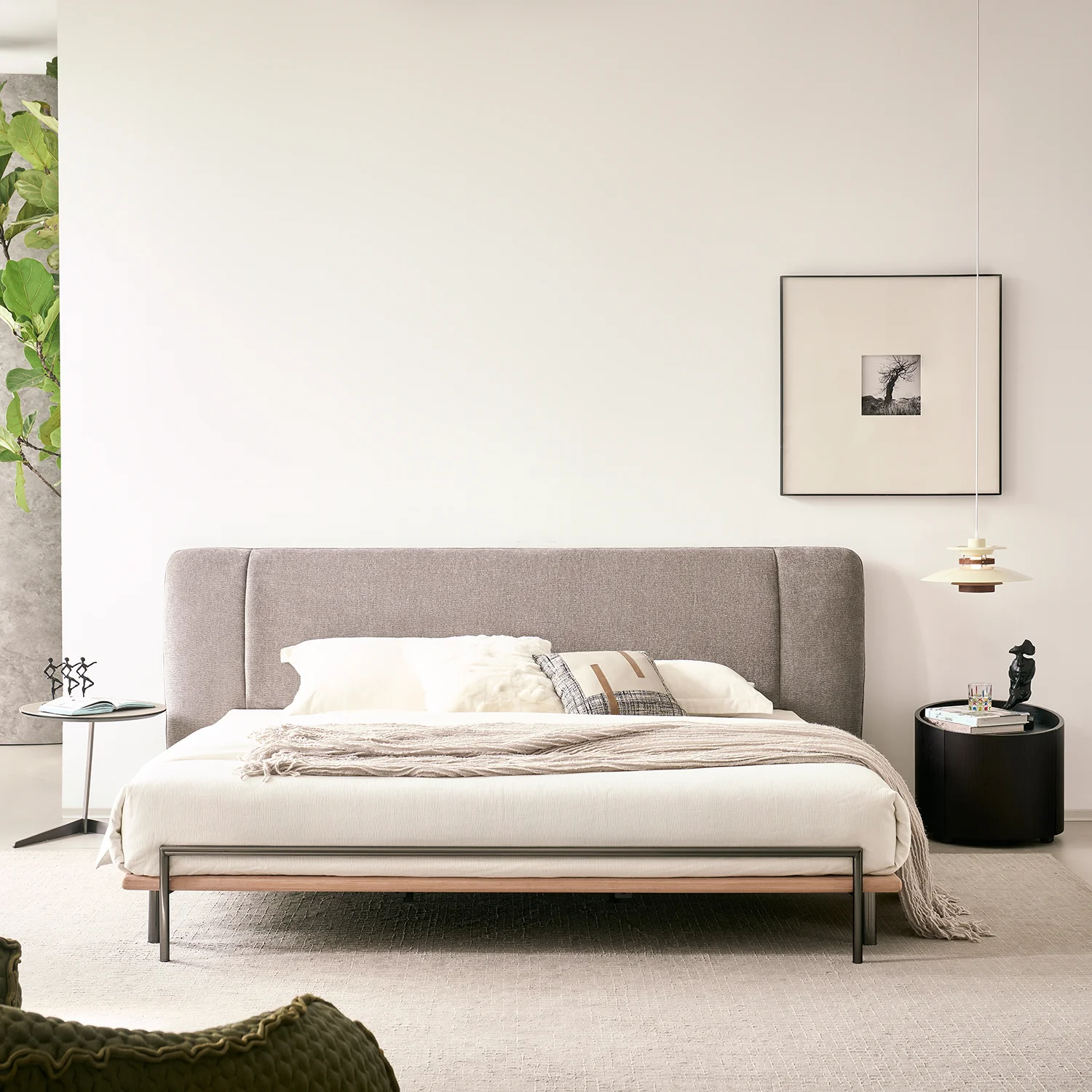 Cama Queen York Boucle Gris Oscuro - Image 3