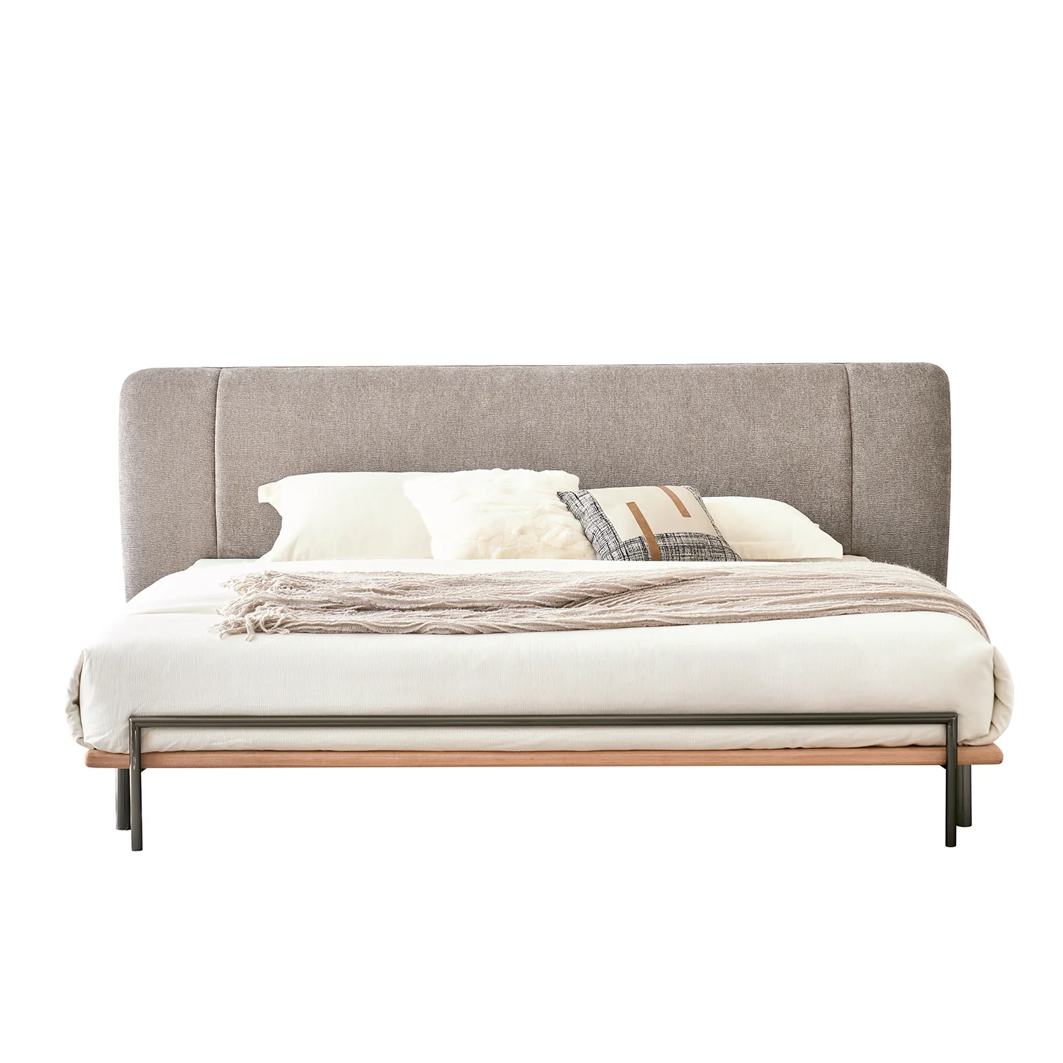Cama Queen York Boucle Gris Oscuro - Image 4