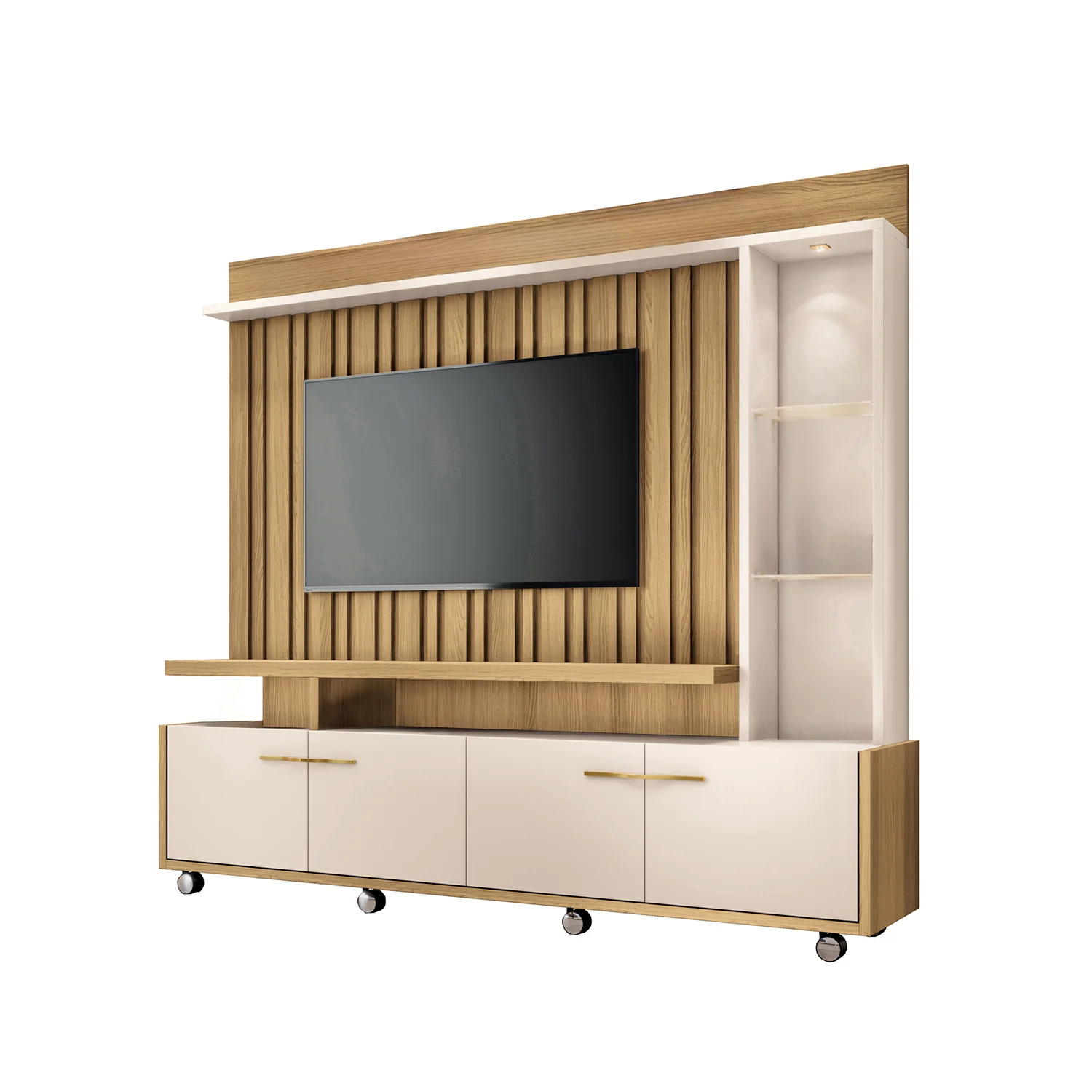 Centro De Entretenimiento Titan Natural, Off White 200X190X36 - Image 3