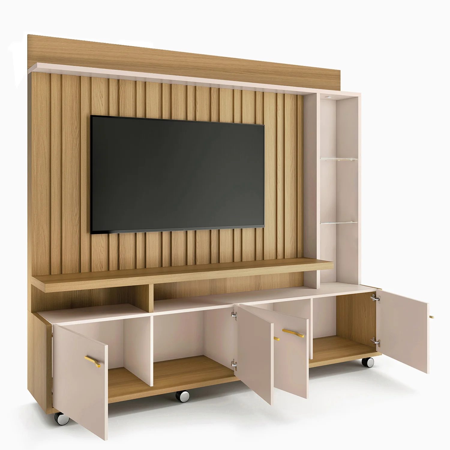 Centro De Entretenimiento Titan Natural, Off White 200X190X36 - Image 4