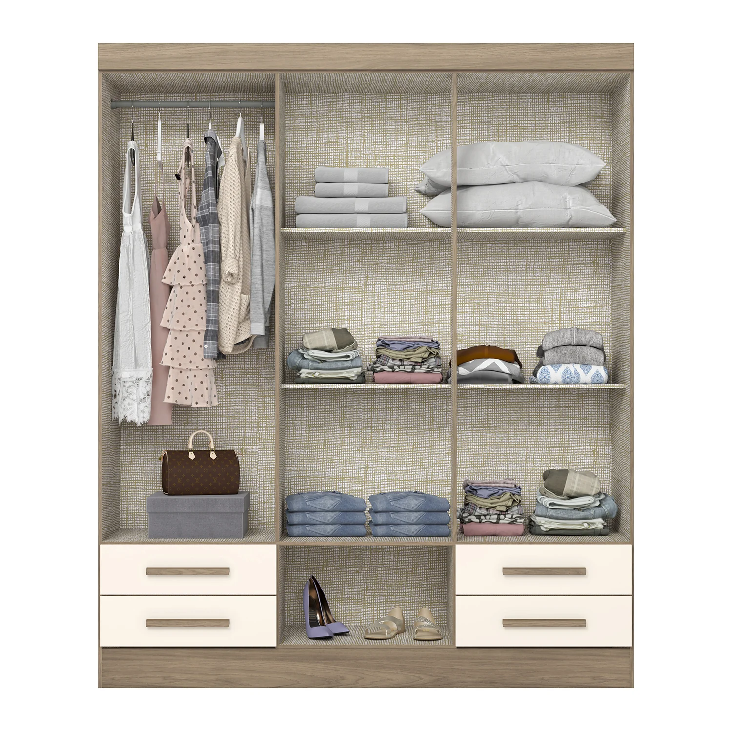 Closet Gian Natural, Off White 162X195X46 - Image 4