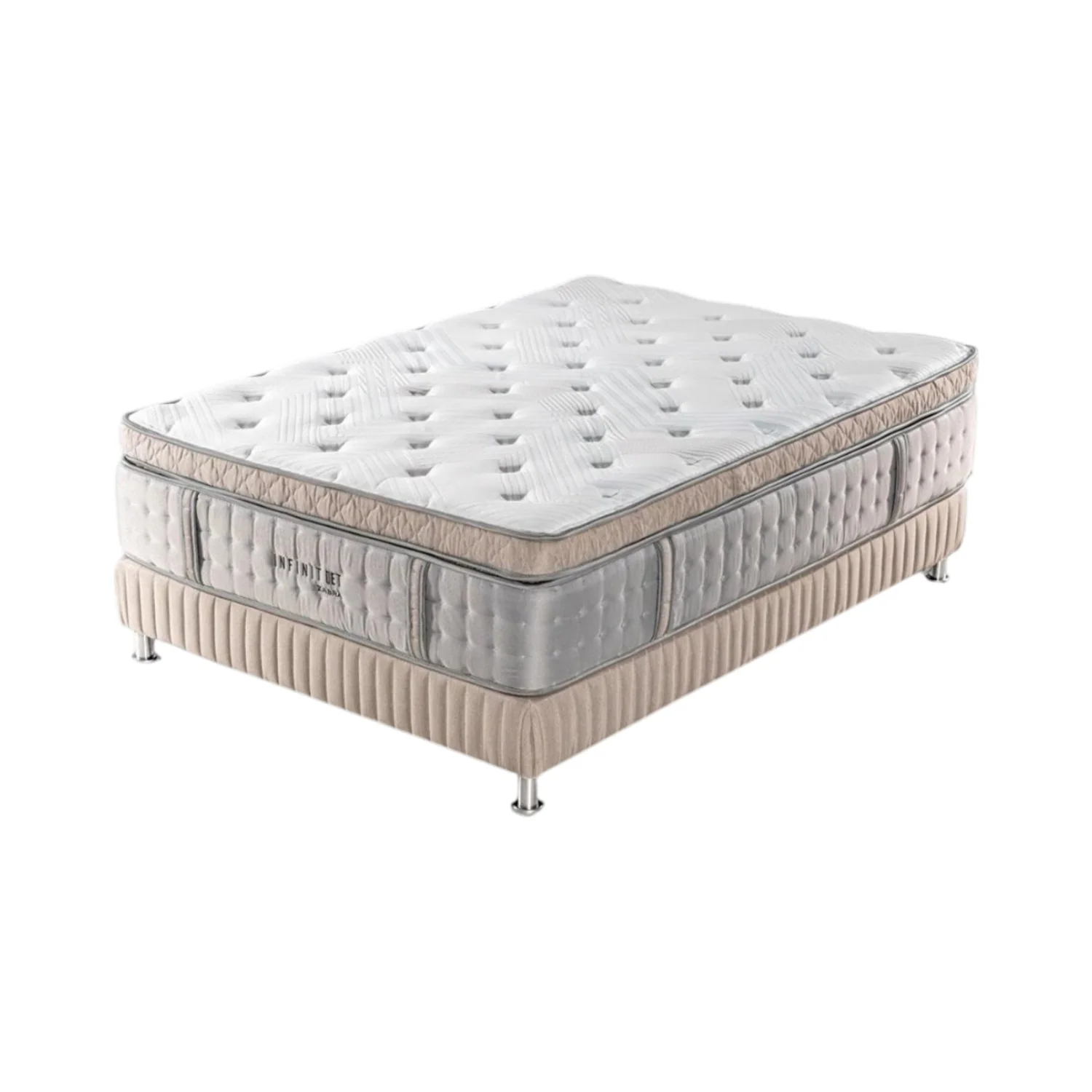 Colchón Doble Infinit Euro Top 140x190 (Garantia 20 años)+ Somier Energy Beige
