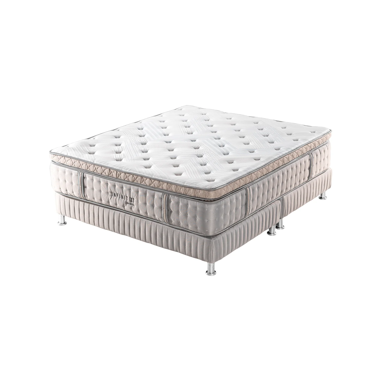 Colchón Doble Infinit Euro Top 140x190 (Garantia 20 años)+ Somier Energy Beige Par