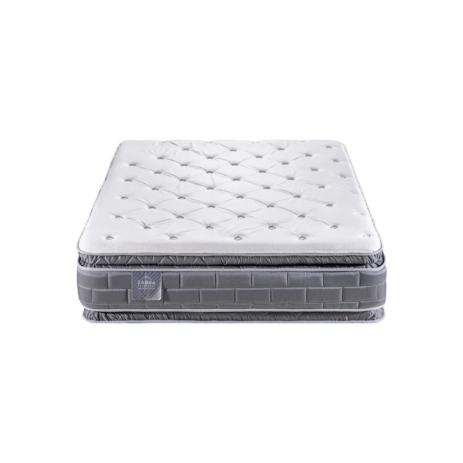 Colchón Queen Aurora Gris Doble Pillow Top (Garantía 15 Años)