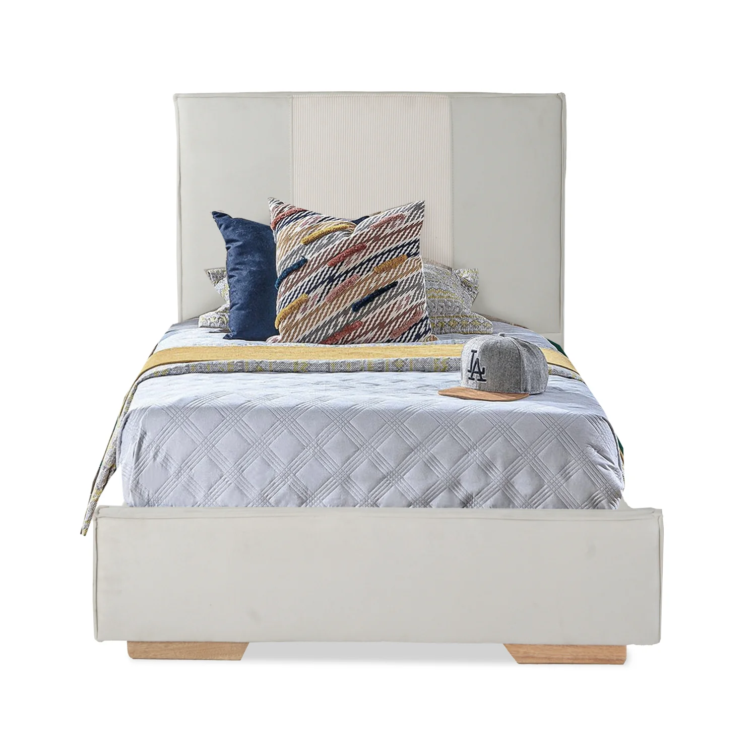 Combo 1 Cama 1.00 Tokyo Beige, Natural + Colchón Valencia Pillow Top - Image 2