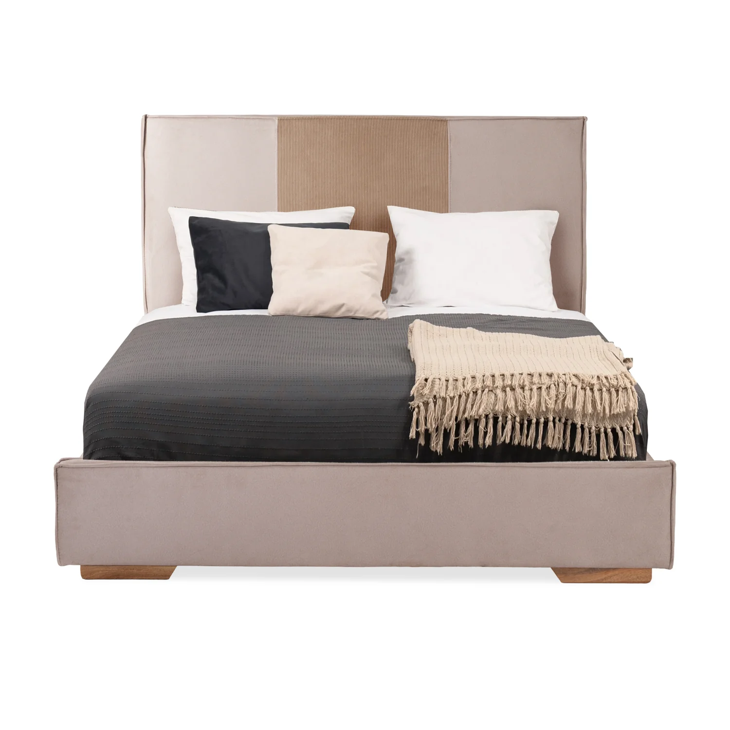 Combo Cama Doble Tokyo Taupe, Natural + Colchón Valencia Pillow Top - Image 8