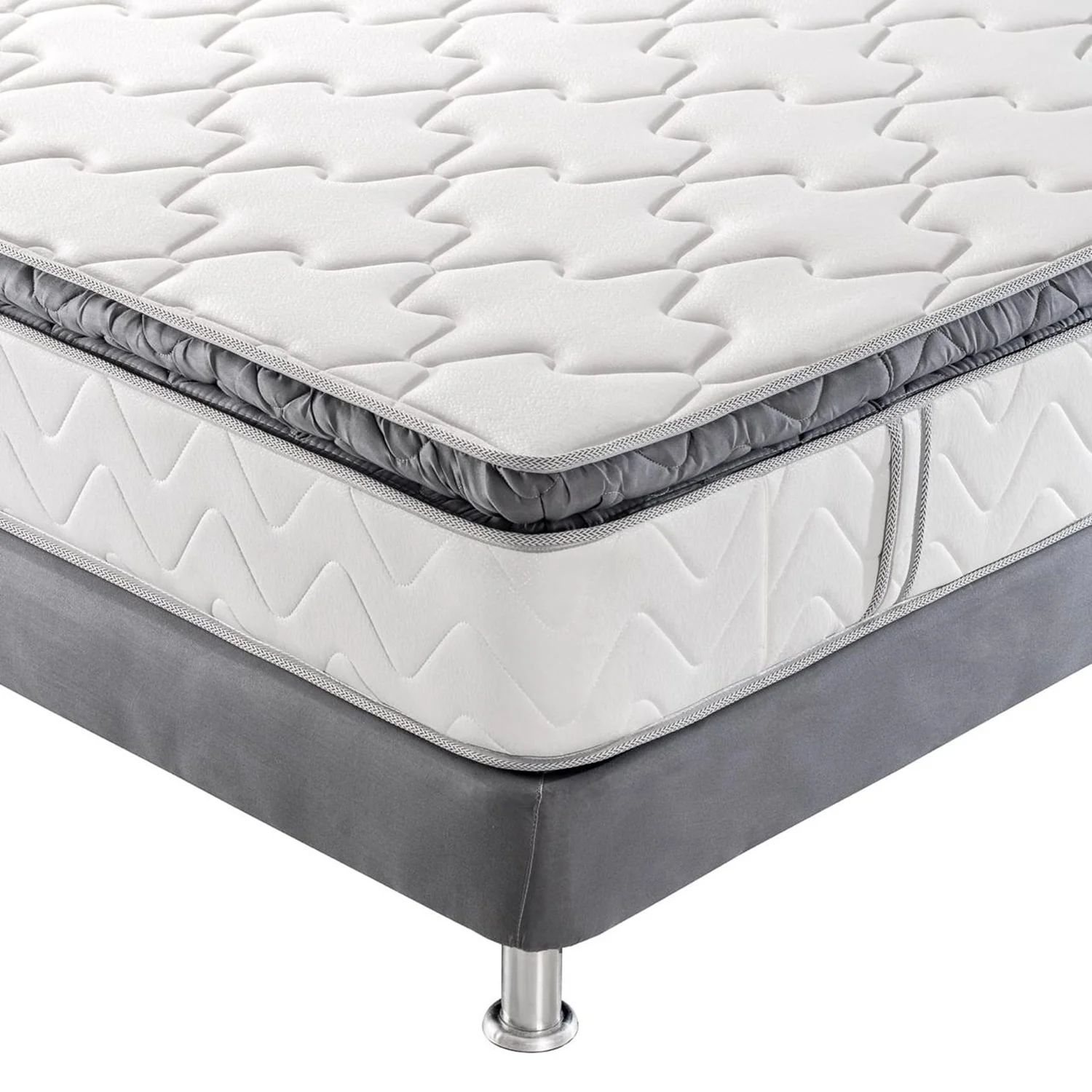 Combo Colchón Doble Valencia Pillow Top (Garantia 7 años)+Somier - Image 4