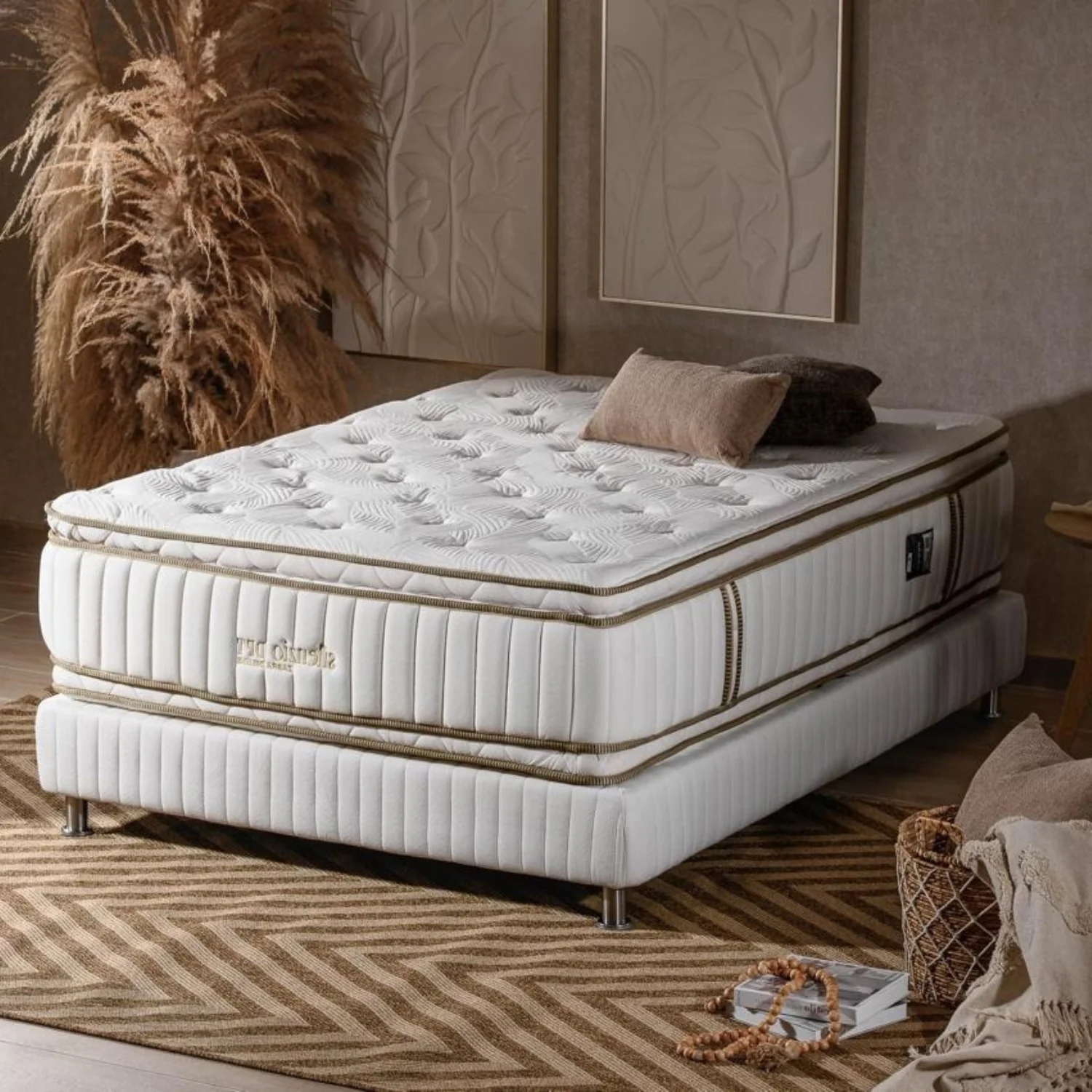 Combo Colchón King Silenzio Deluxe Doble Pillow Top + Somier Par + Almohada (Garantía 15 Años) - Image 3
