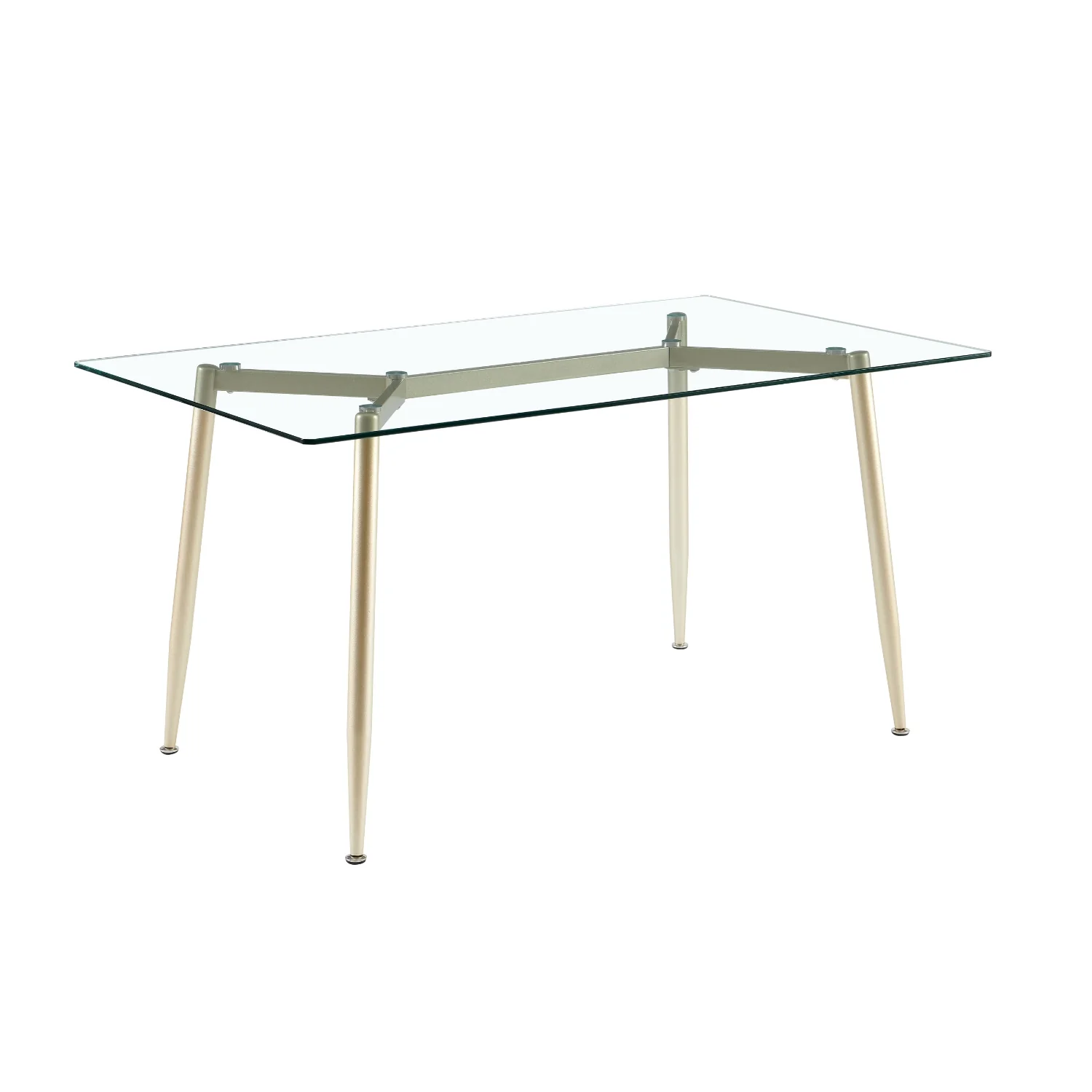 Comedor 4 Puestos Adelle Velvet Beige, Champaña - Image 3