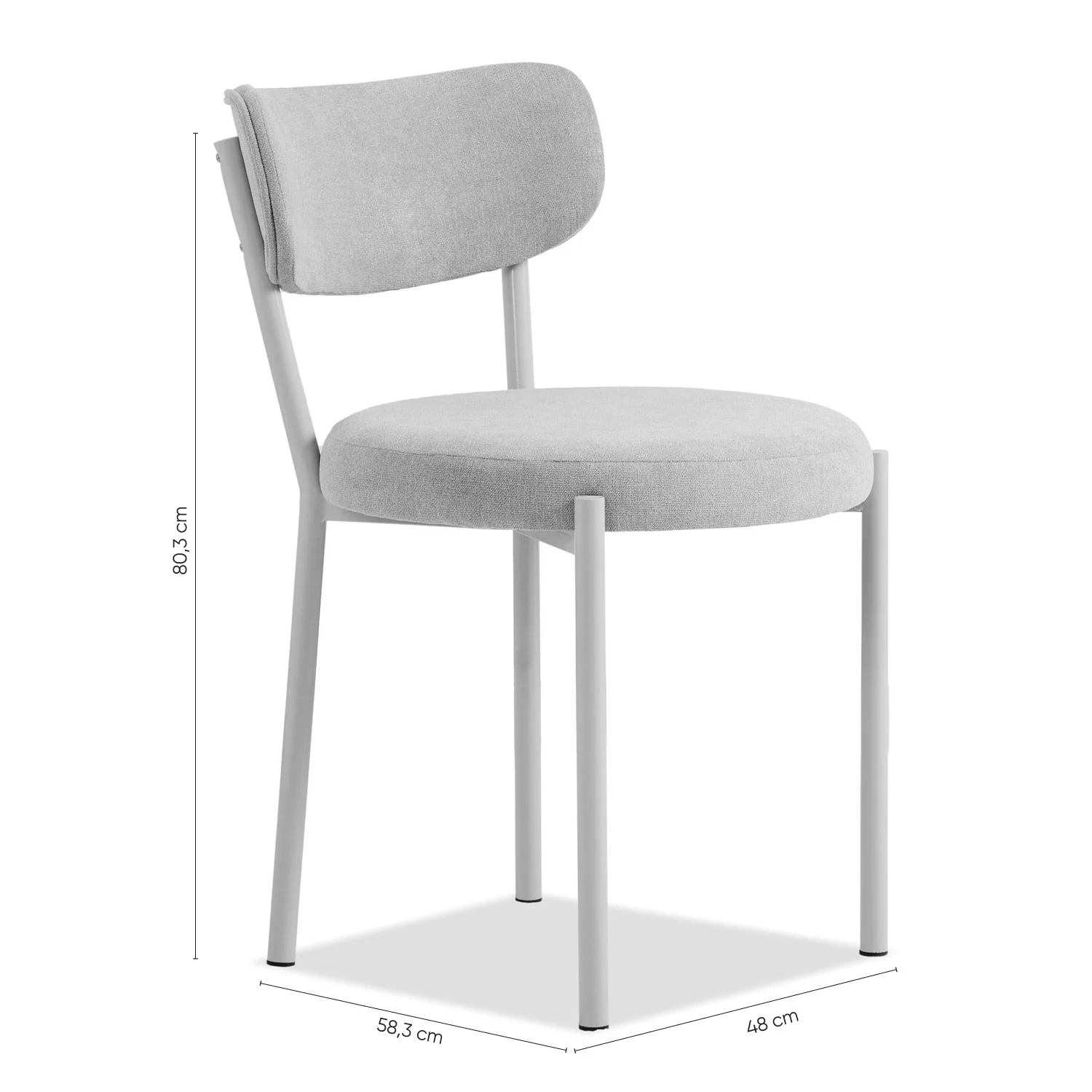Comedor 4 Puestos Arthur Velvet Eleganza Crudo, Champaña - Image 10