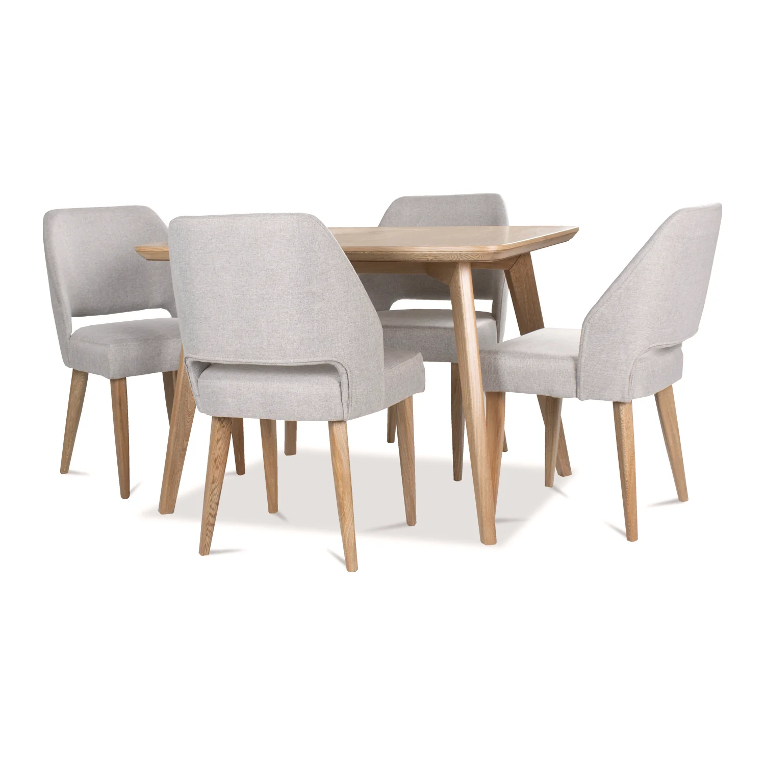 Comedor 4 Puestos Camille Microfibra Icono Taupe, Natural