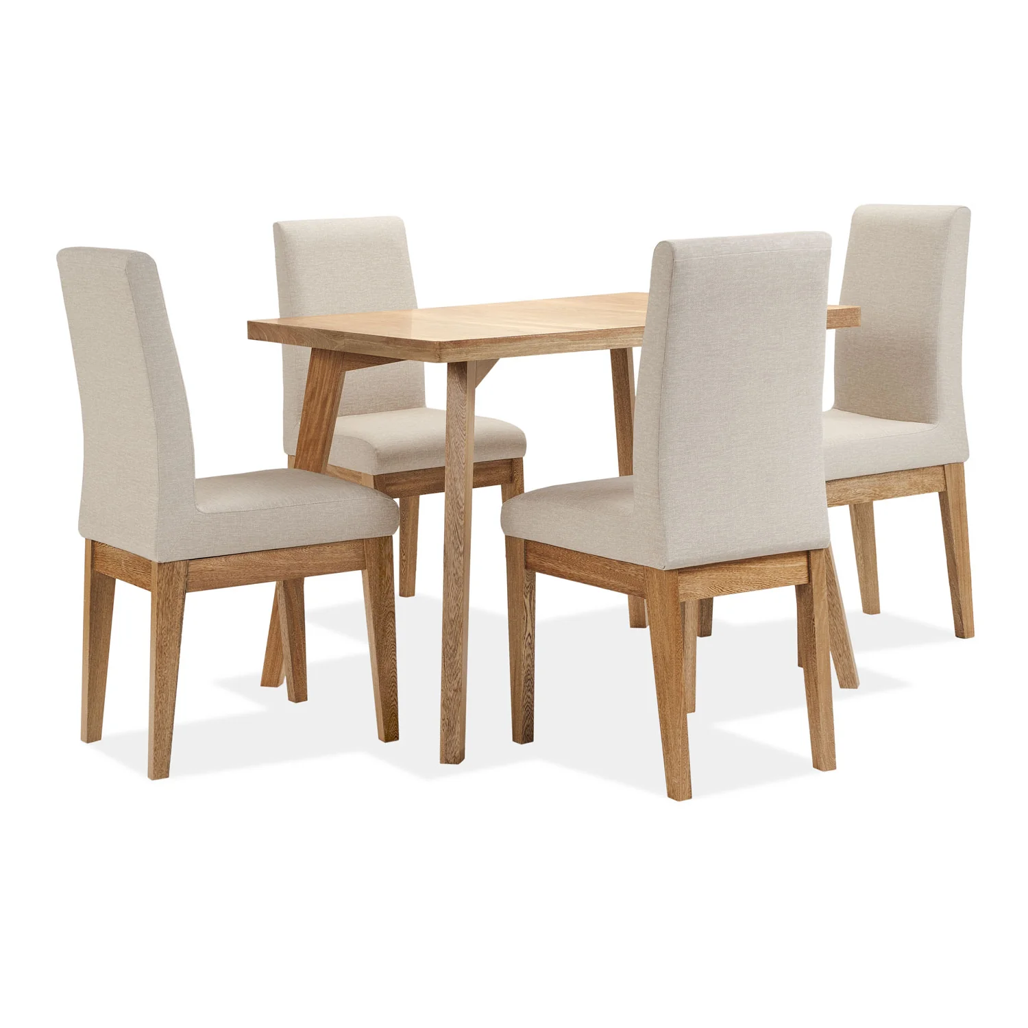 Comedor 4 Puestos Cannes Eurolino Marbella Marfil, Natural