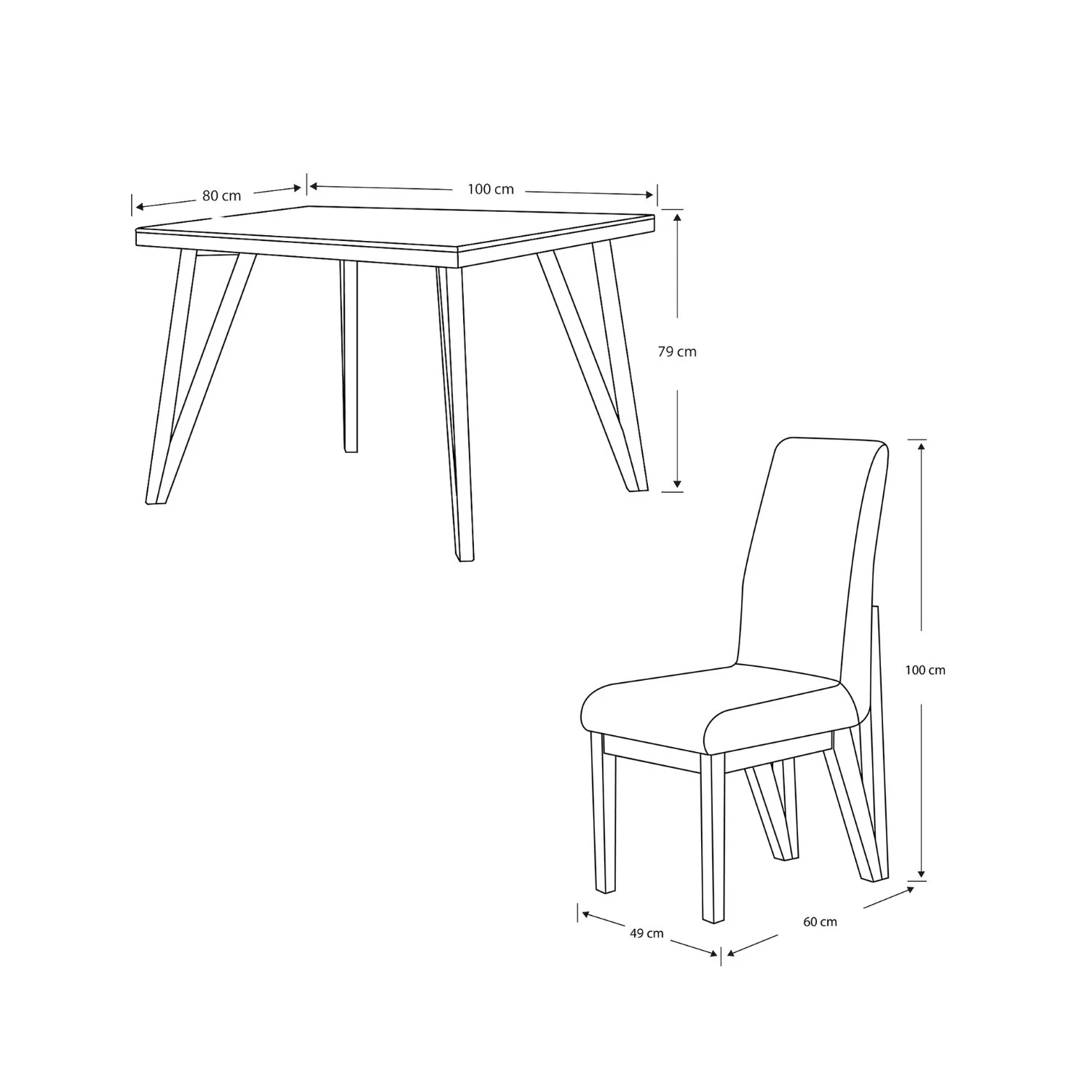 Comedor 4 Puestos Dublin Eurolino Gaira Plata, Plata - Image 4