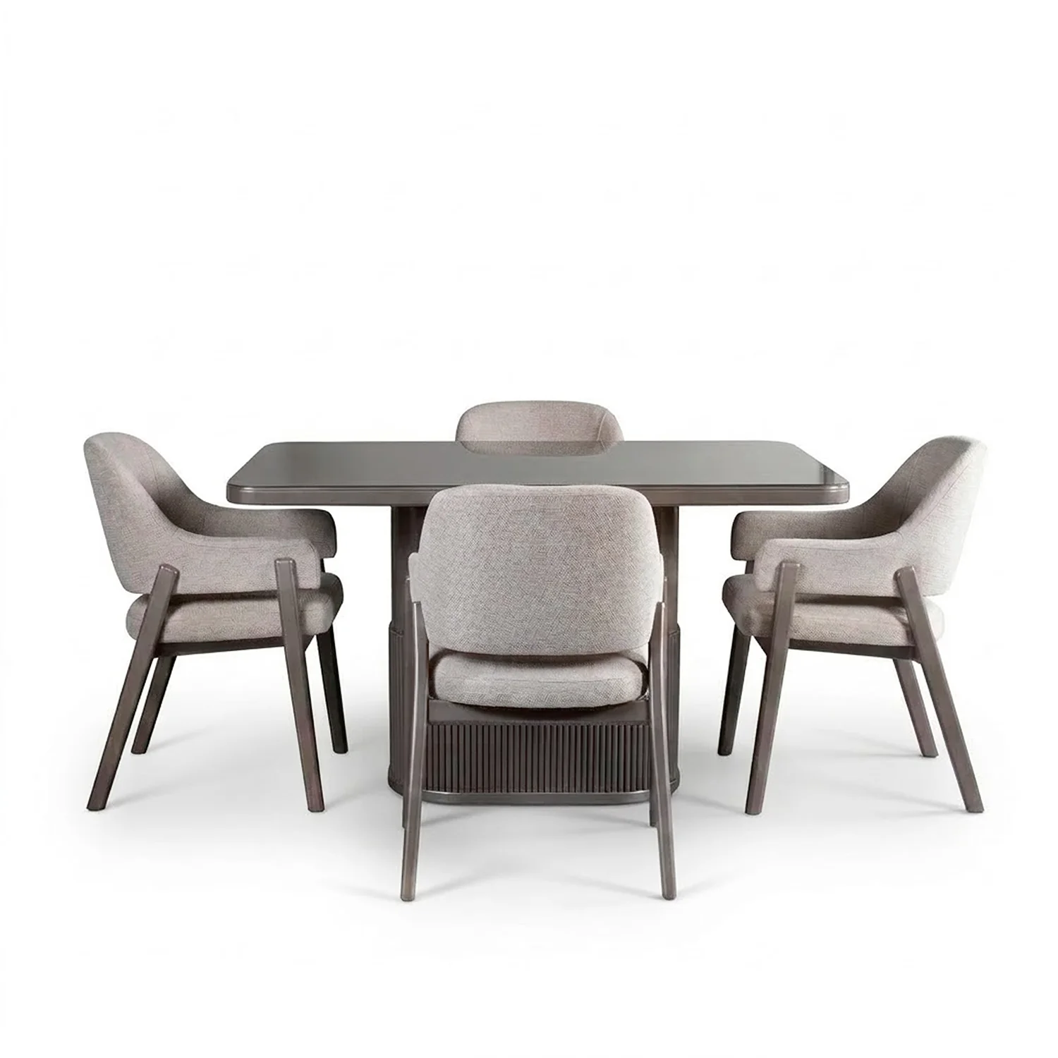 Comedor 4 Puestos Fendi Boucle Almendra, Taupe Perla - Image 6