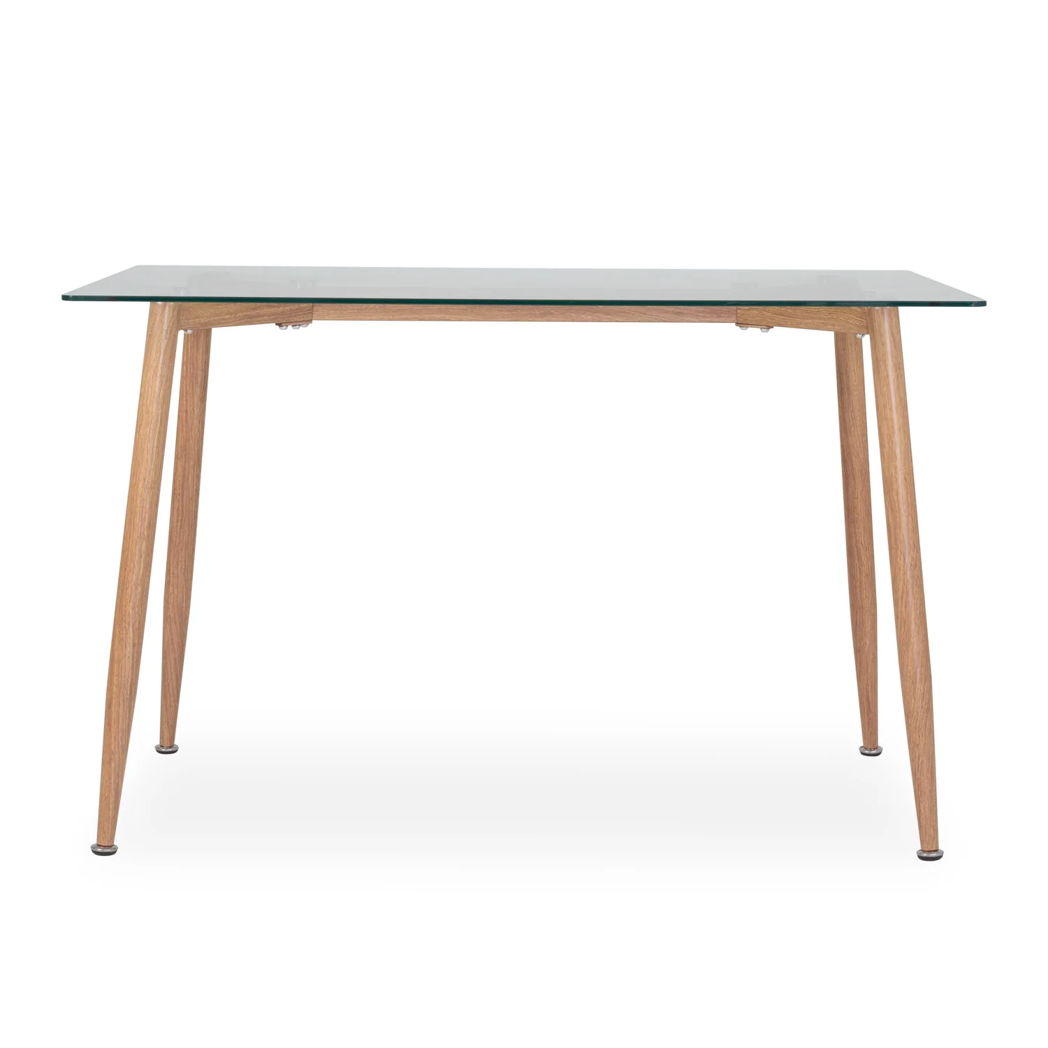 Comedor 4 Puestos Harrison Microfibra Taupe, Natural - Image 6