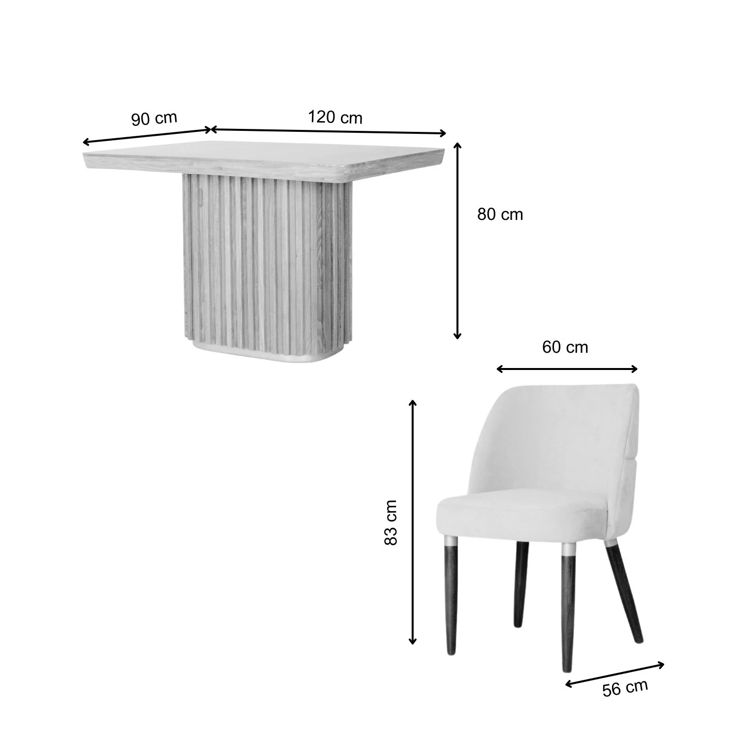 Comedor 4 Puestos Nicole Lino Touch Almendra, Impetu Beige, Off White - Image 4