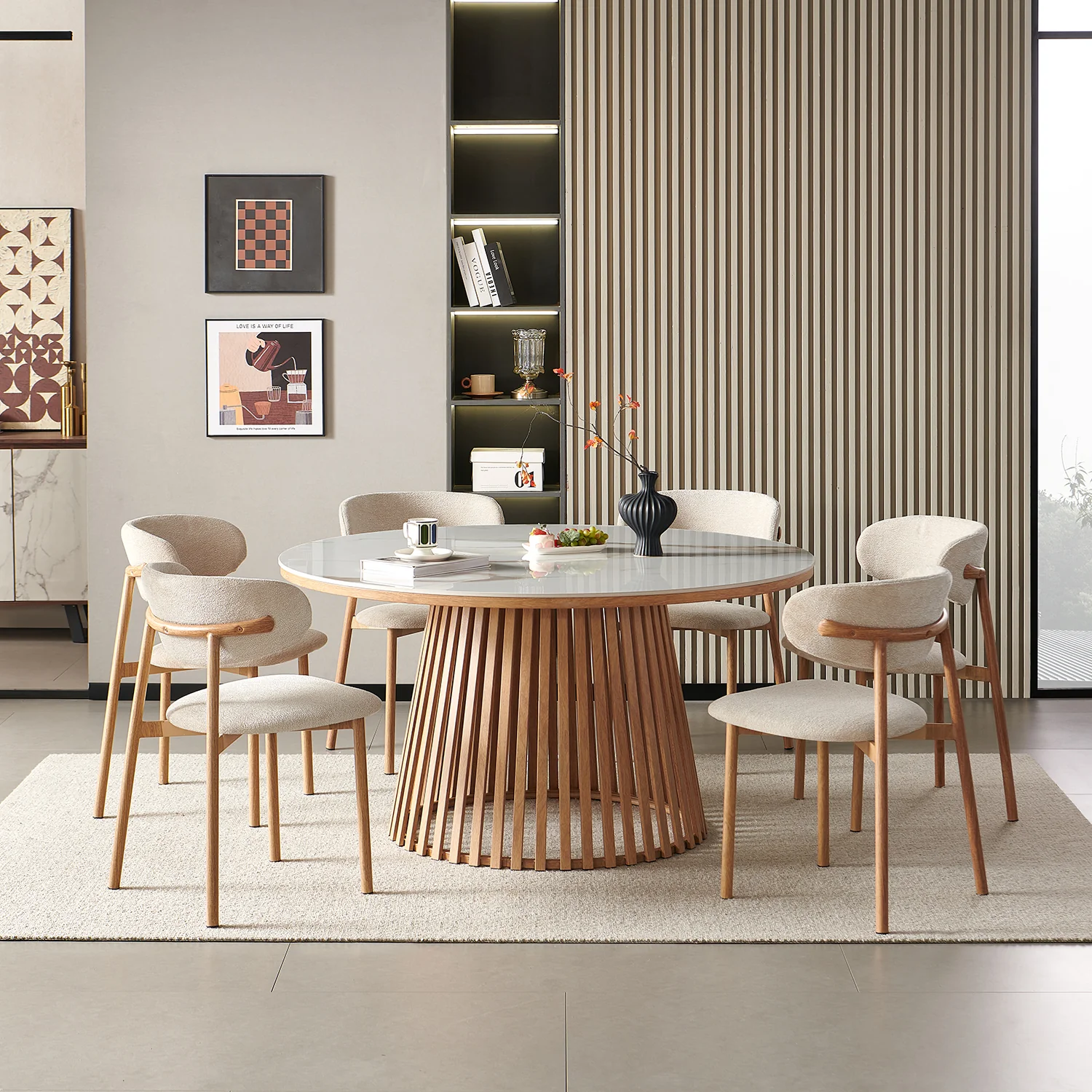 Comedor 6 Puestos Donato Beige, Natural Sinterizado - Image 2