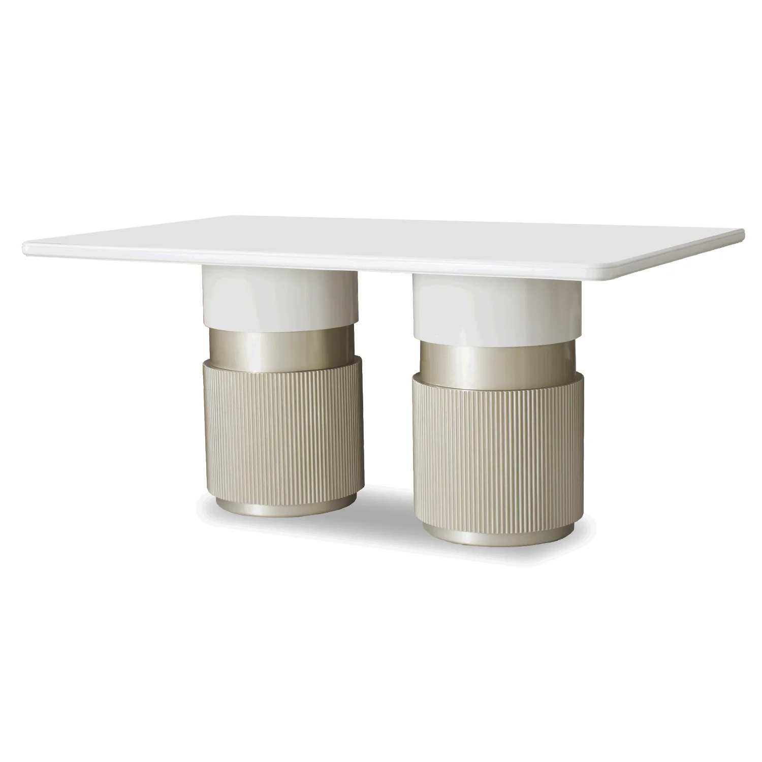 Comedor 6 Puestos Lexus Velvet Siena Marfil Cambra Arena, Champaña - Image 3