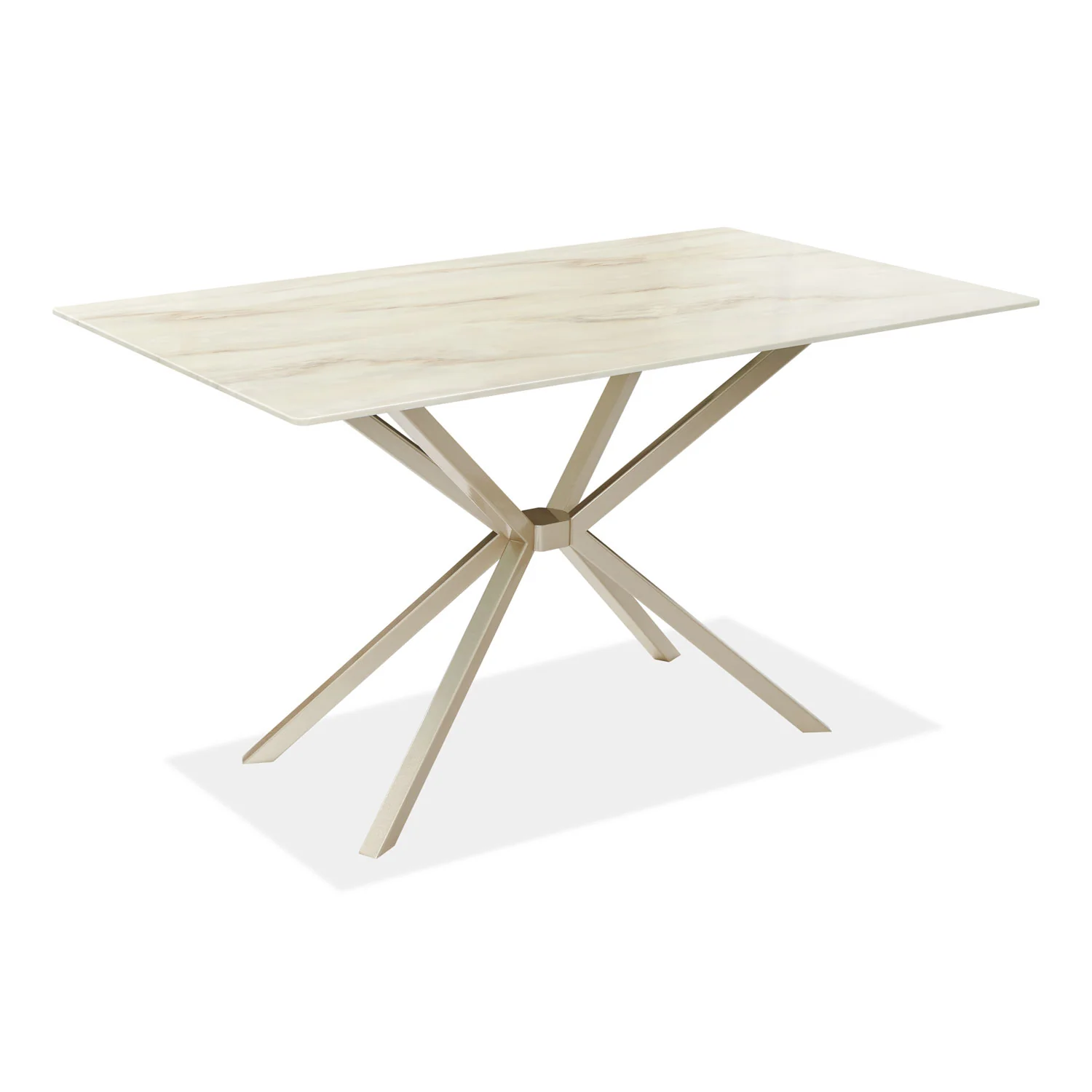 Comedor 6 Puestos Sevilla Velvet Zarem Ivory, Champaña Bpv - Image 7