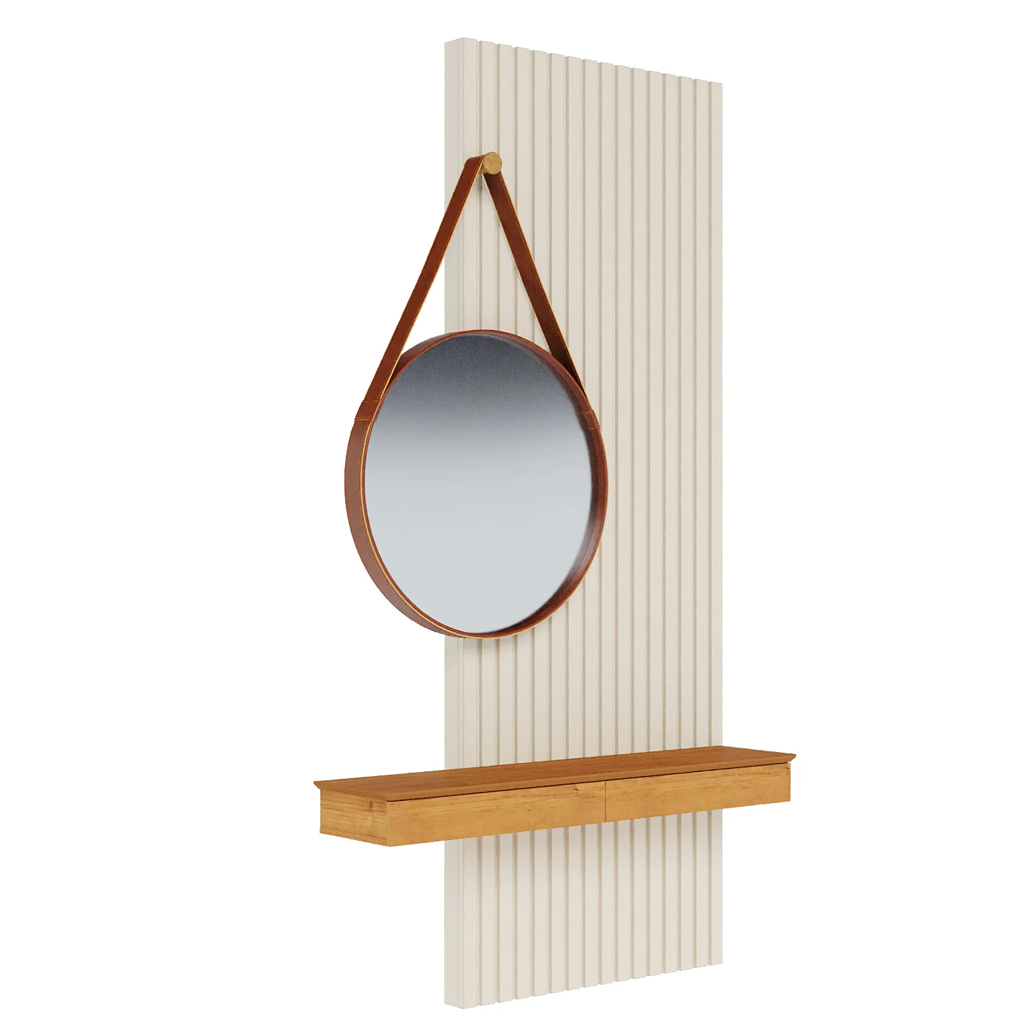 Consola Espejo Alicia Off White, Natural 137X219 - Image 3