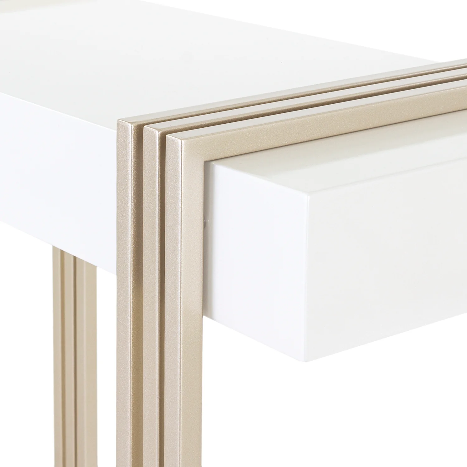 Consola Manhattan Blanco Perla, Champaña - Image 3