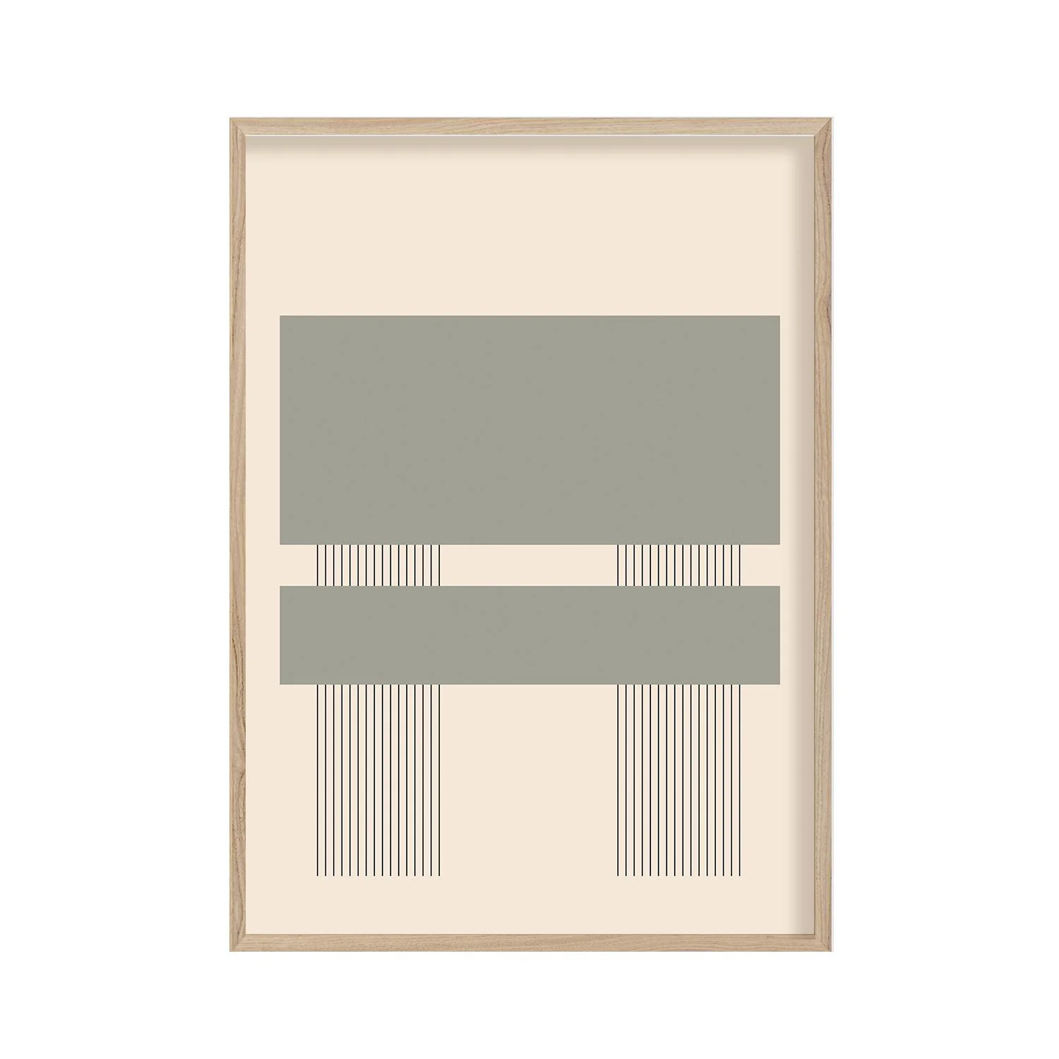 Cuadro 50X70 Gris Rectangulos Moda 1
