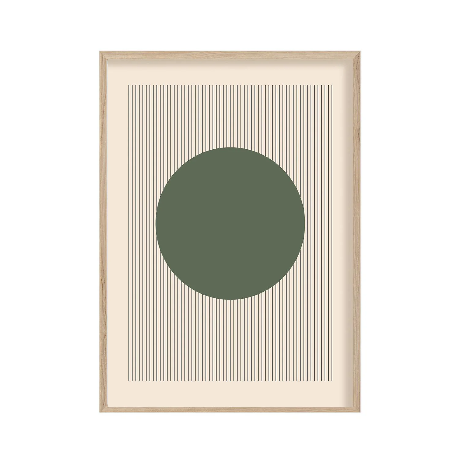 Cuadro 50X70 Verde Circulo Moda 1