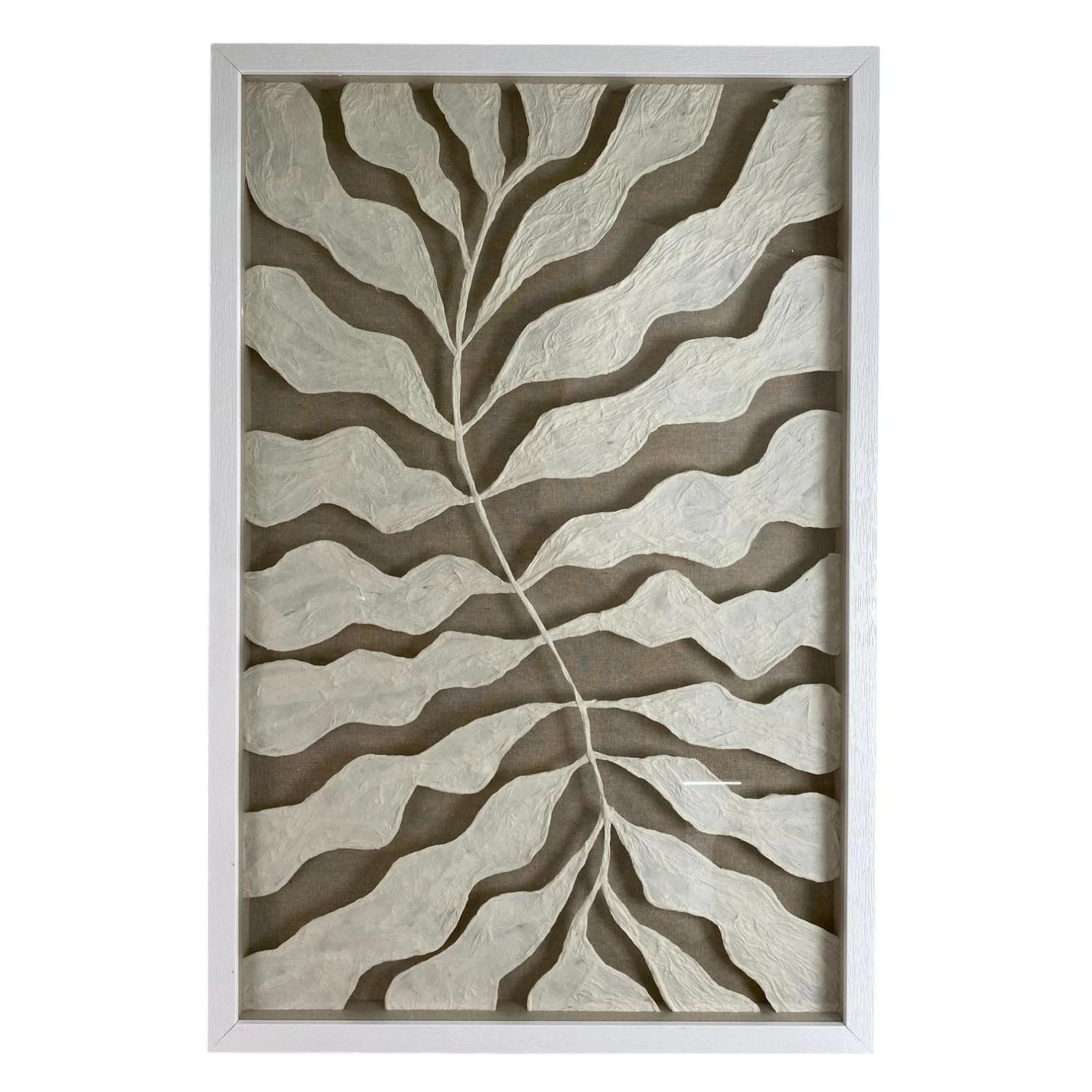Cuadro  60X4X90 Hojas Blanco F243 - Image 2