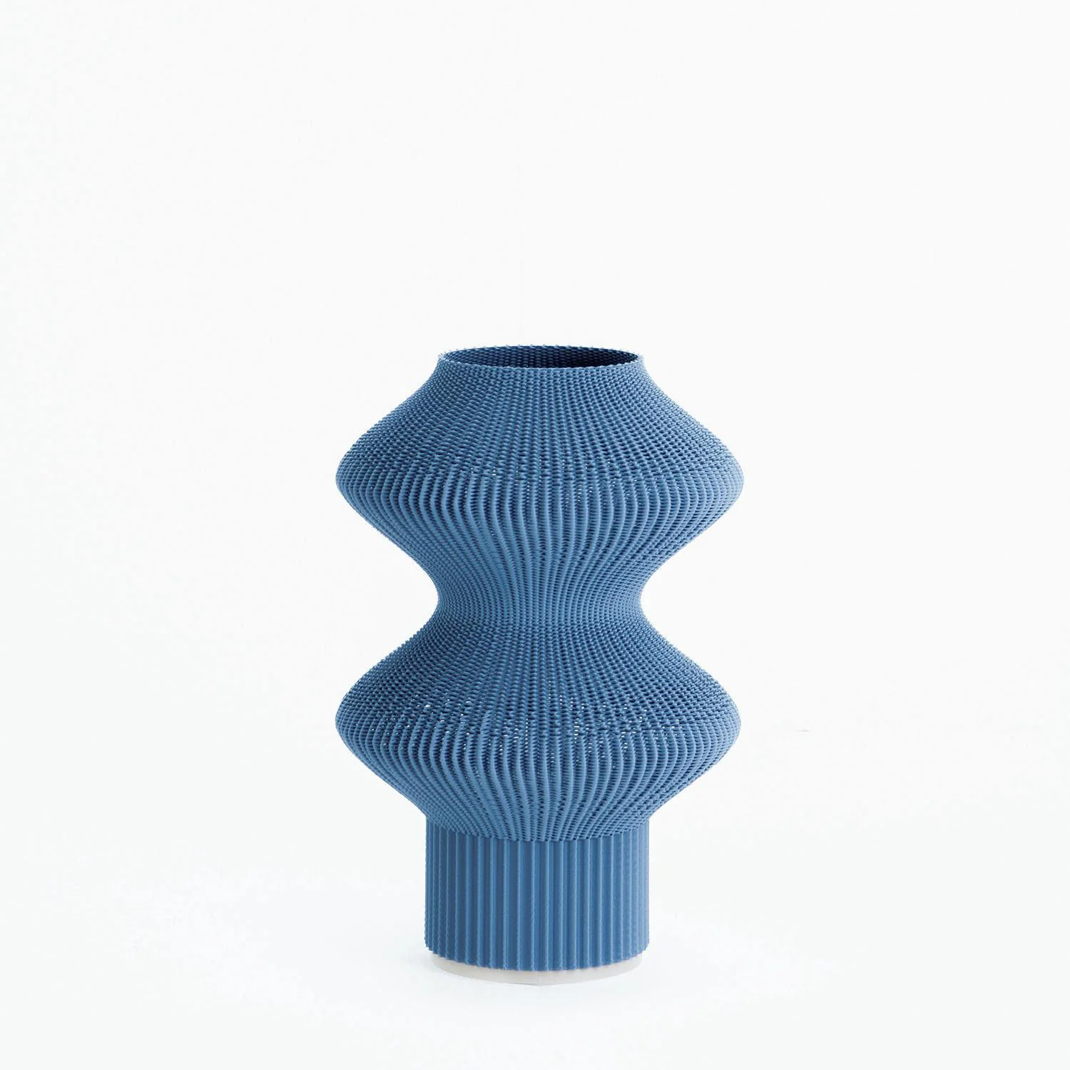 Jarron 22X15Cm Azul Apagado Alegria