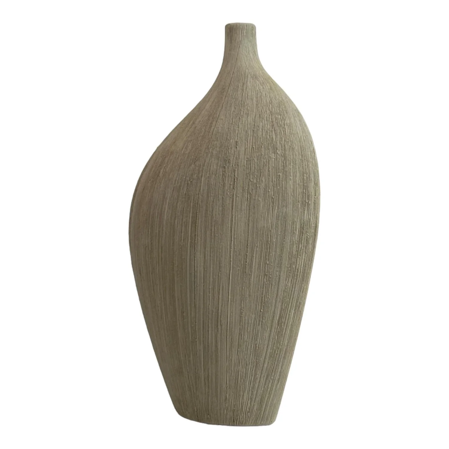 Jarron  8X18X30.5 Gris Matte F243