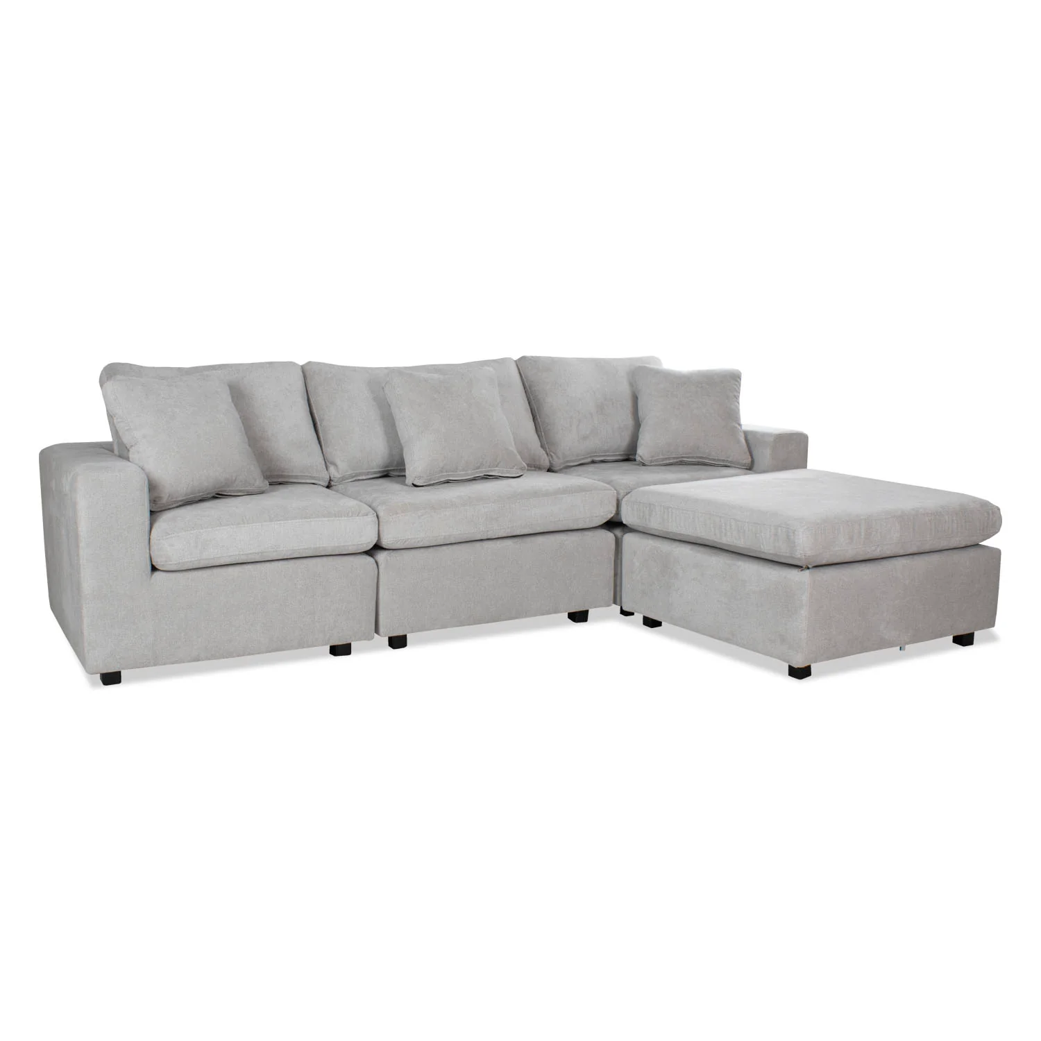 Juego de Sala Creta Velvet Impetu Plata, Negro 240 Mts - Image 2