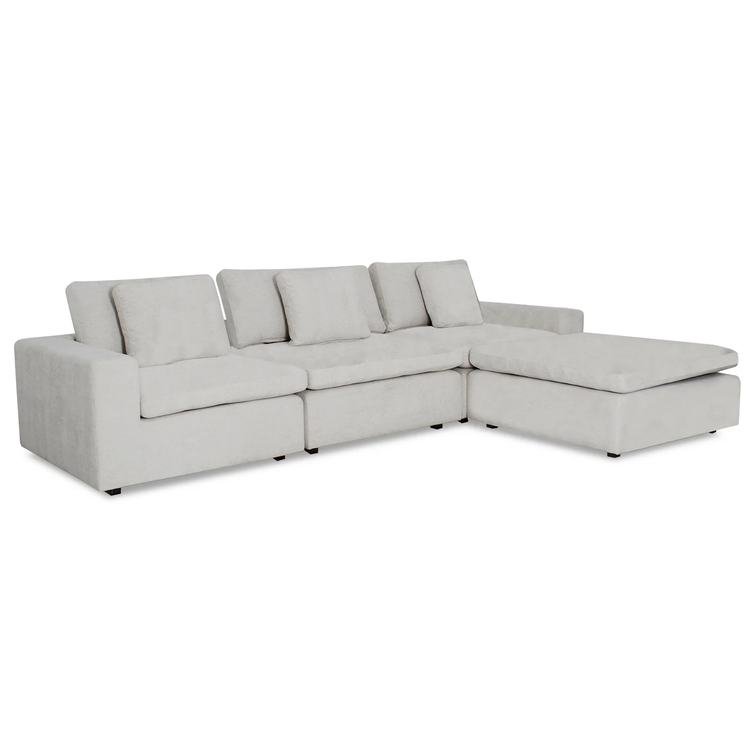 Juego de Sala Creta Velvet Impetu Plata, Negro Premium 3 Mts - Image 2