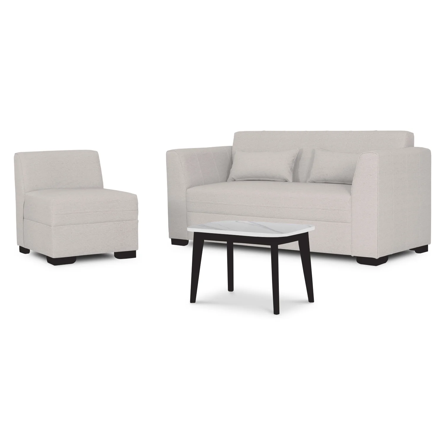 Juego De Sala Dalton Impetu Beige, Negro - Image 2