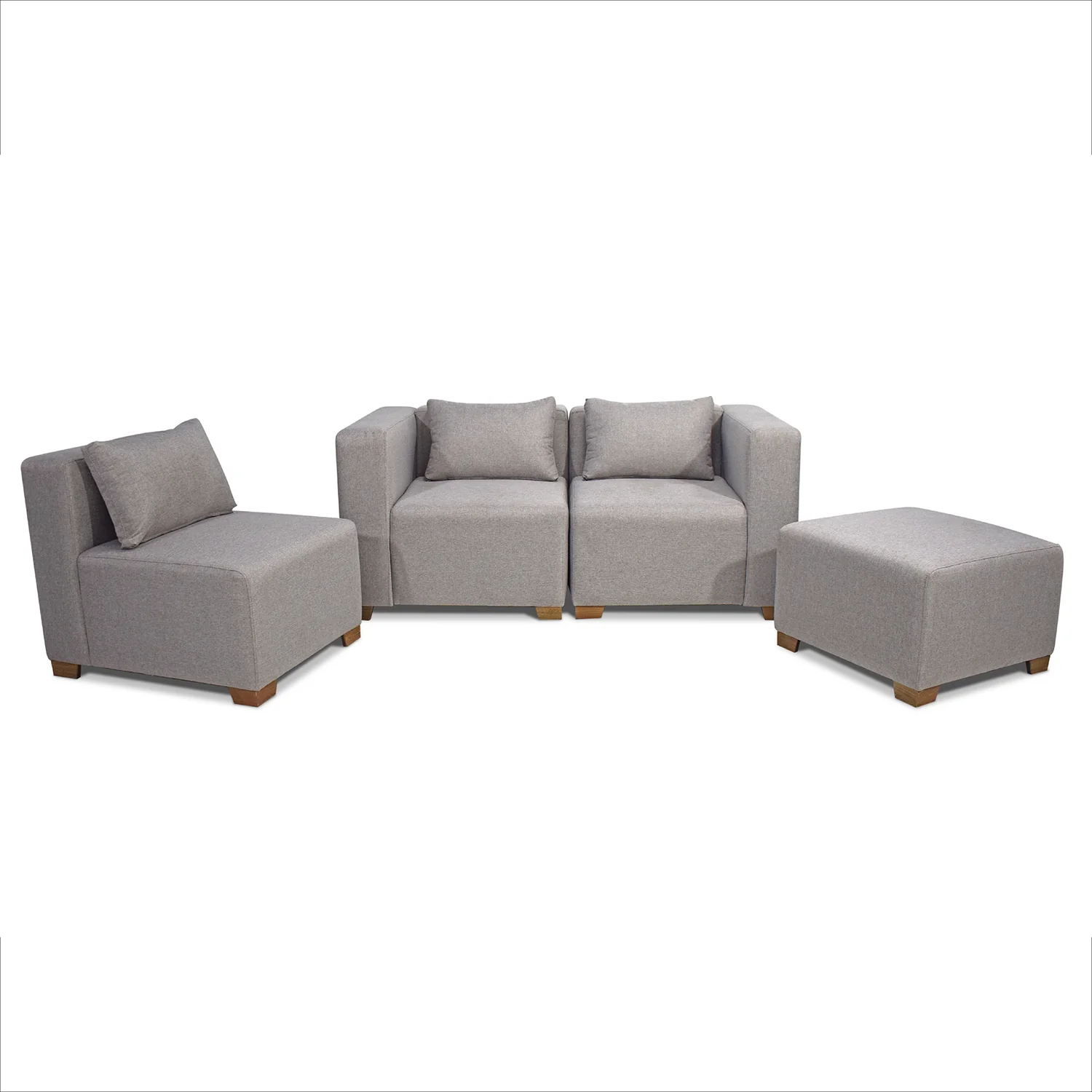 Juego De Sala Fred Icono Taupe, Natural