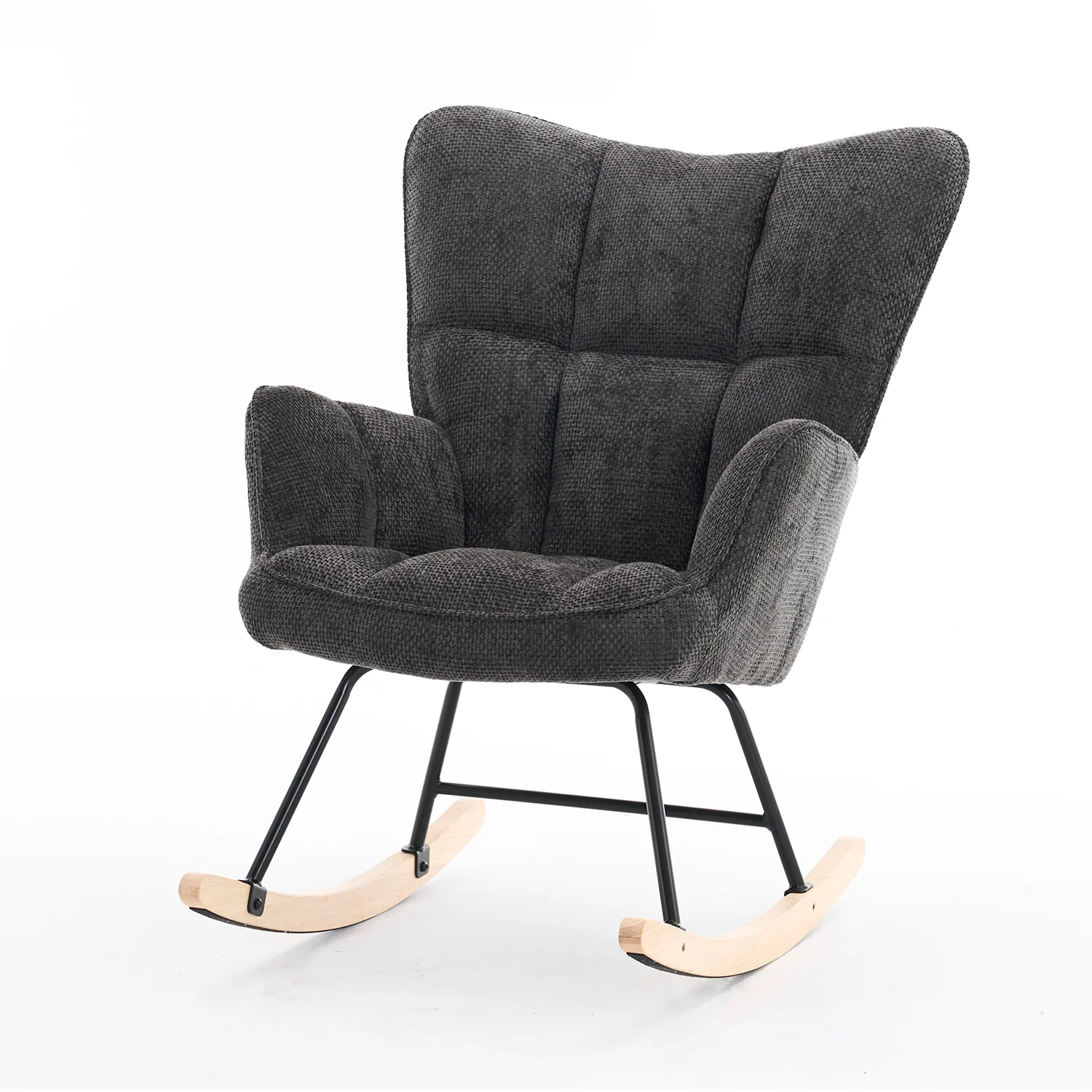 Mecedora Alan Velvet Negro 73X92X98 - Image 5
