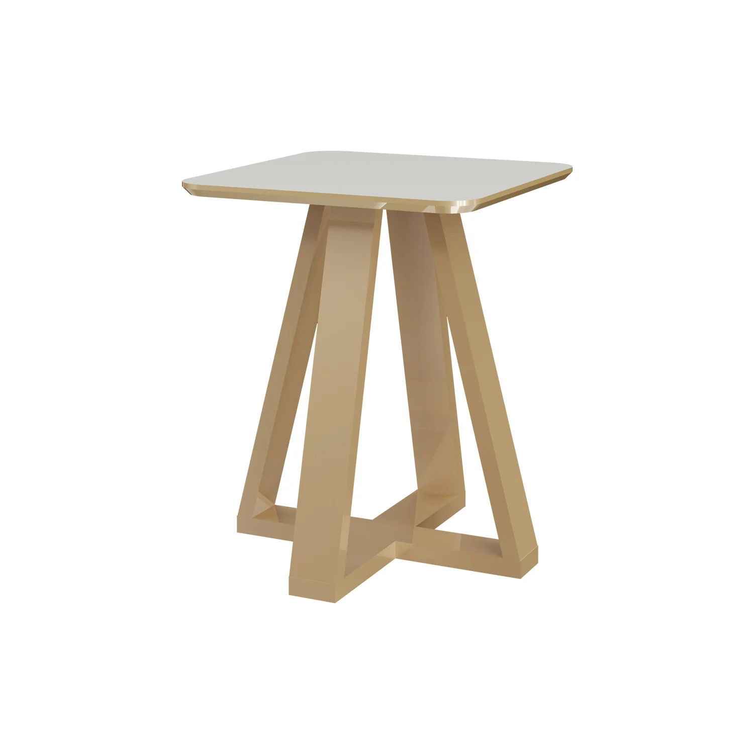 Mesa Auxiliar Andy 55X45 Off White, Champaña - Image 3
