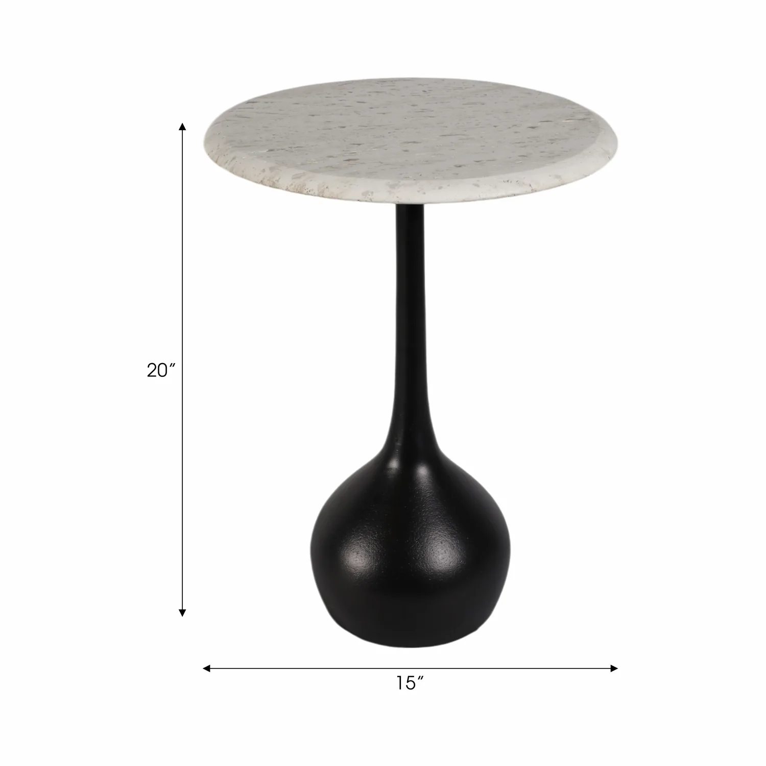 Mesa Auxiliar Dora Negro, Piedra 50X38 Lv25 - Image 5