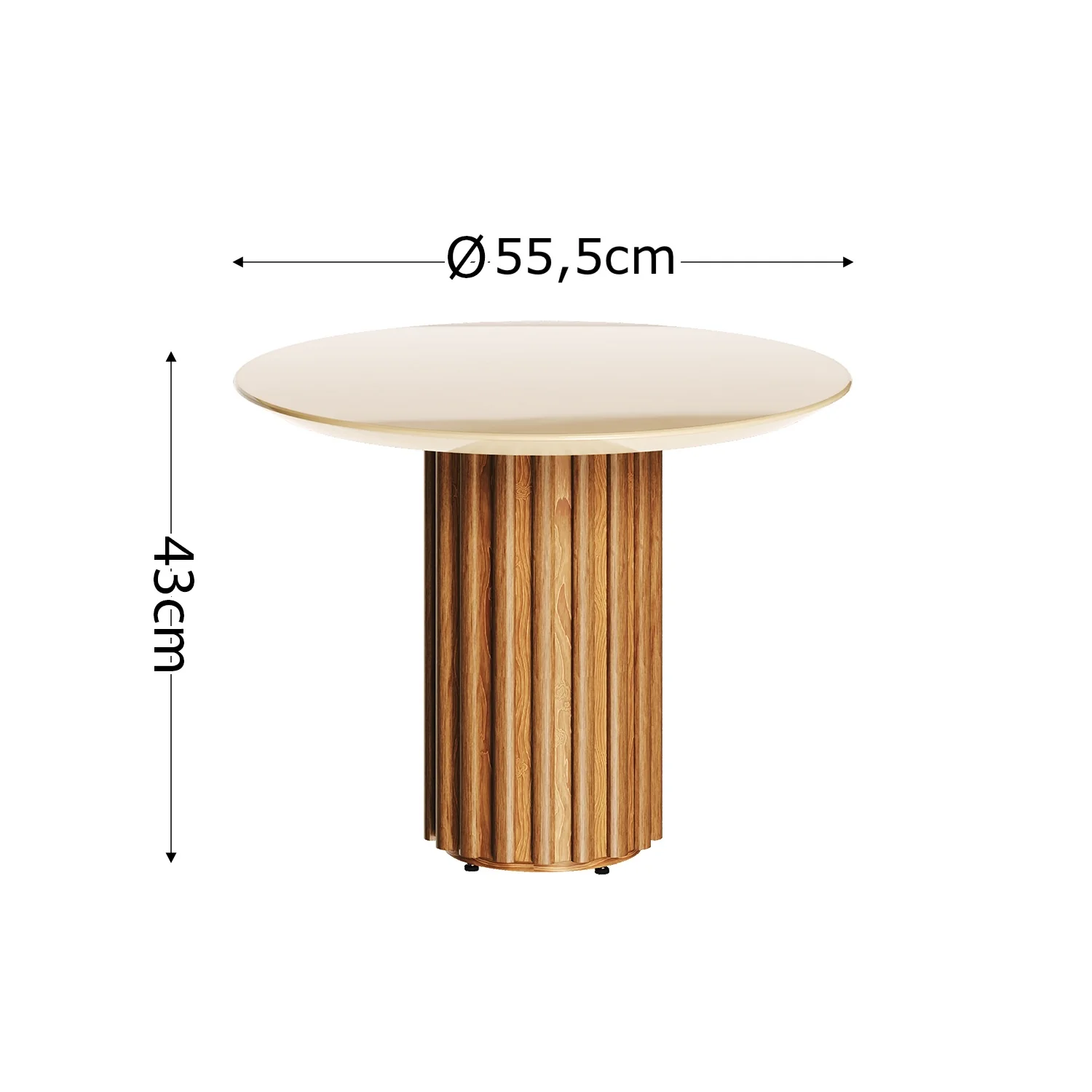 Mesa Auxiliar Vera Natural, Off White 55X43X55 - Image 3