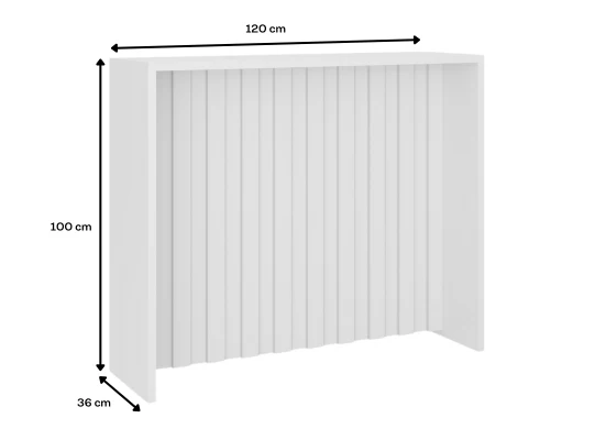 Mesa Barra Auxiliar Indy 120X100X36 Blanco - Image 5