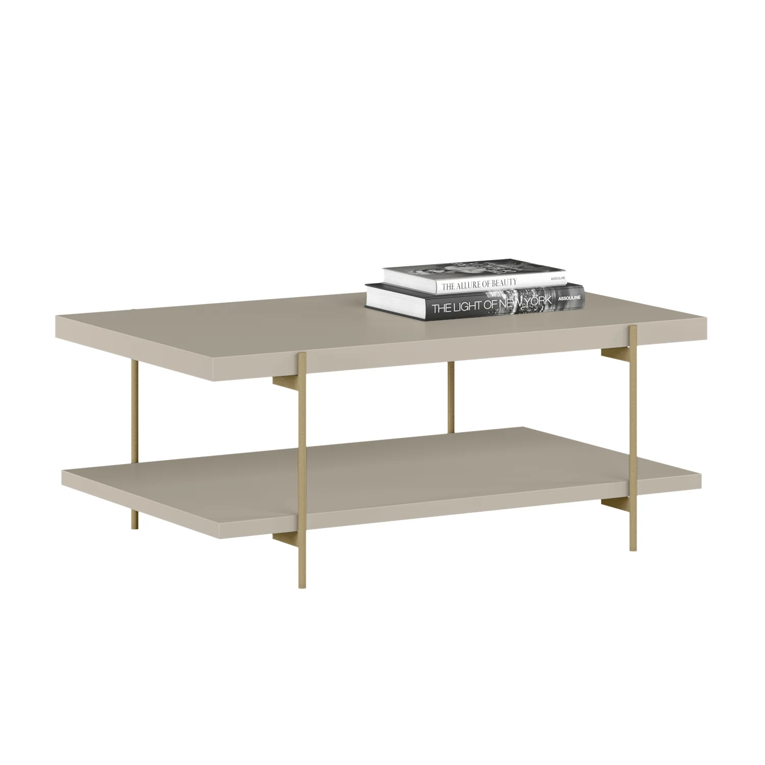 Mesa Centro Ash  Off White, Champaña - Image 3