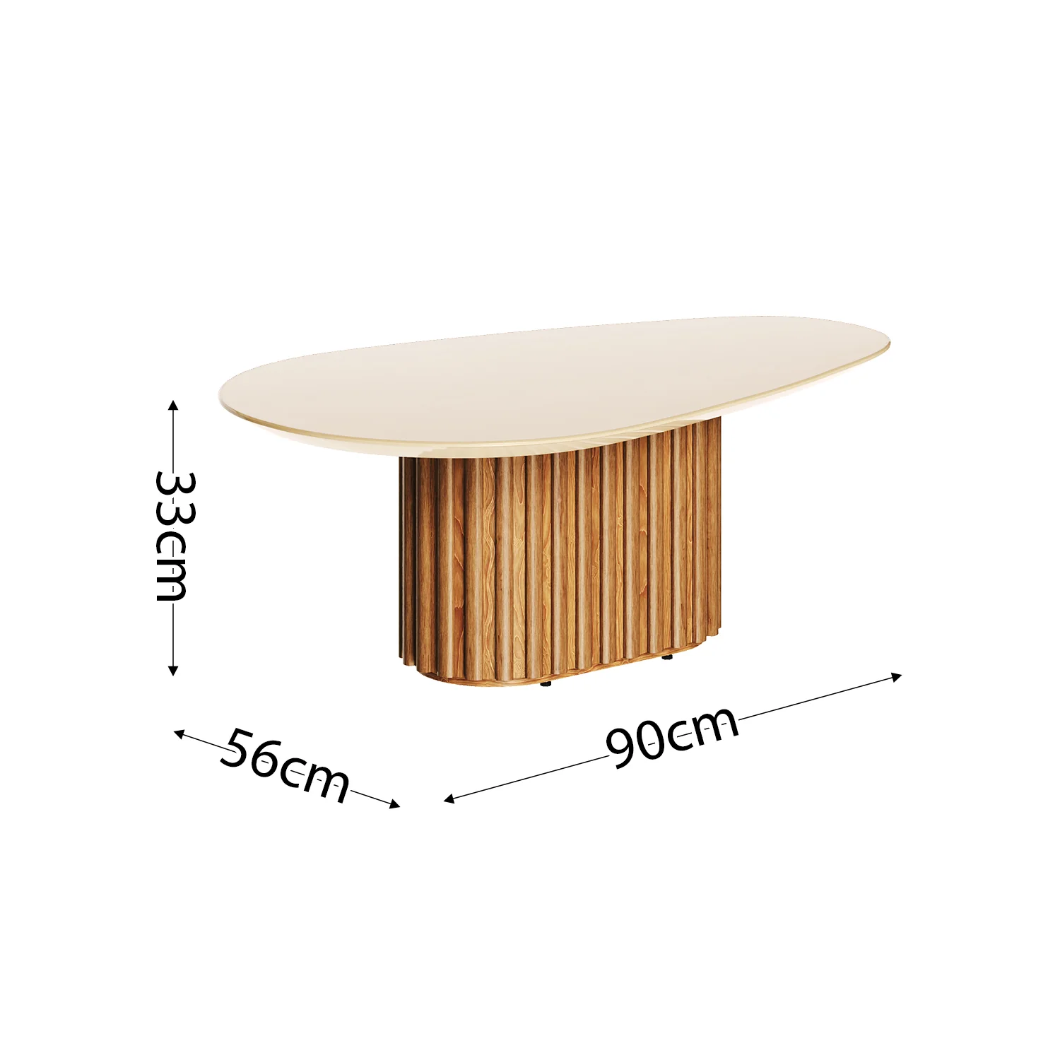 Mesa Centro Vera Natural, Off White 90X33X56 - Image 4