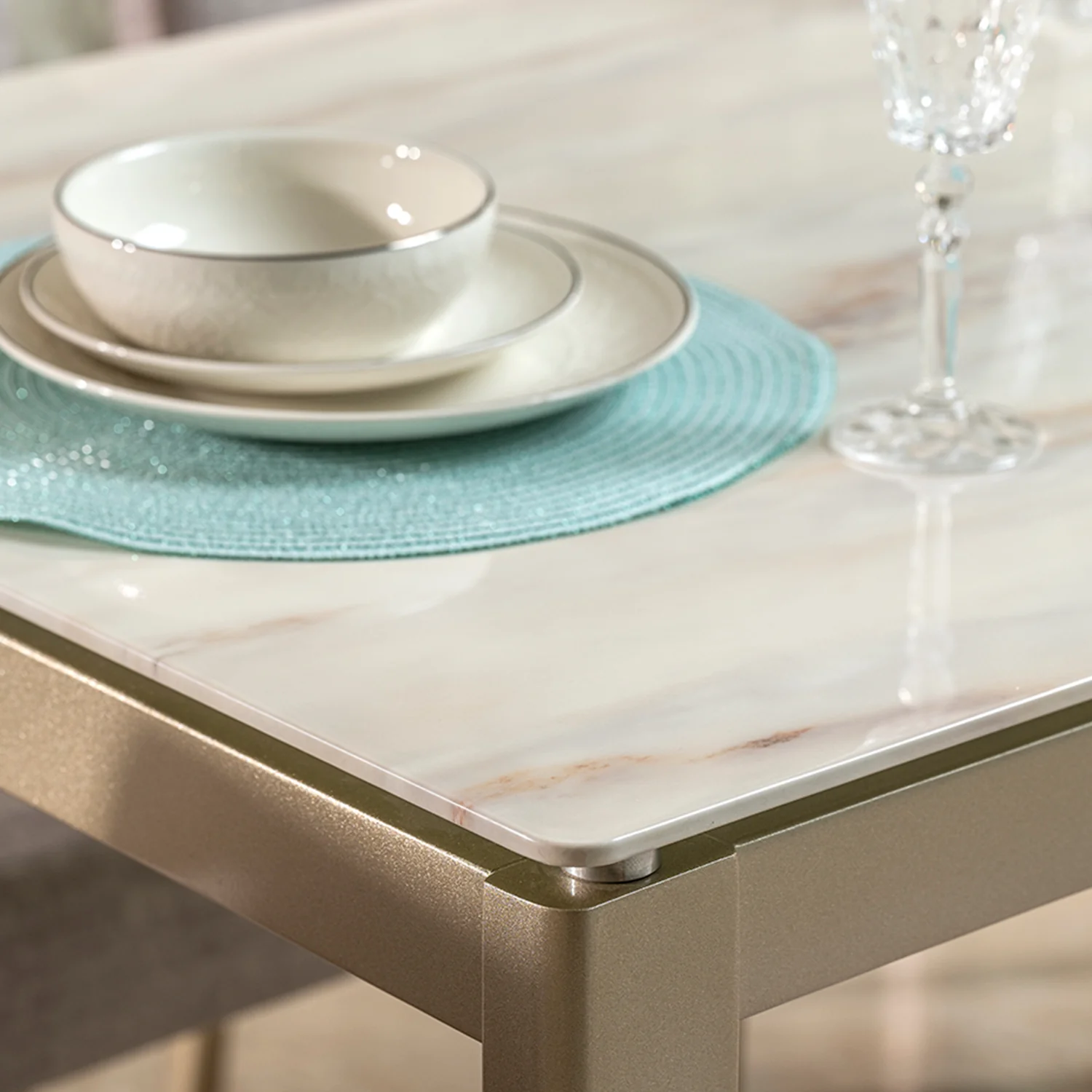 Mesa Comedor 6 Puestos Adam Champaña Bpv - Image 3