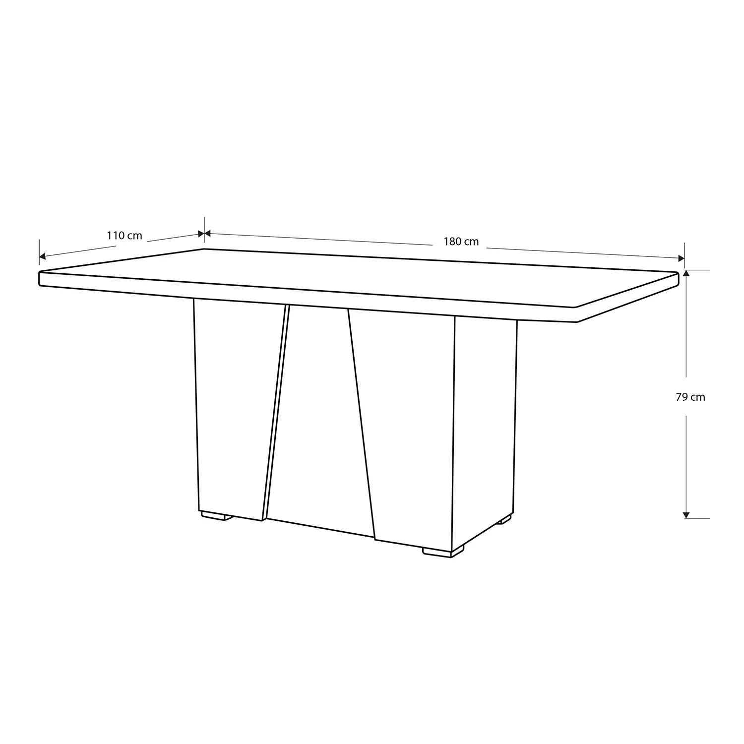 Mesa Comedor 6 Puestos Roma Blanco Perla, Champaña - Image 3