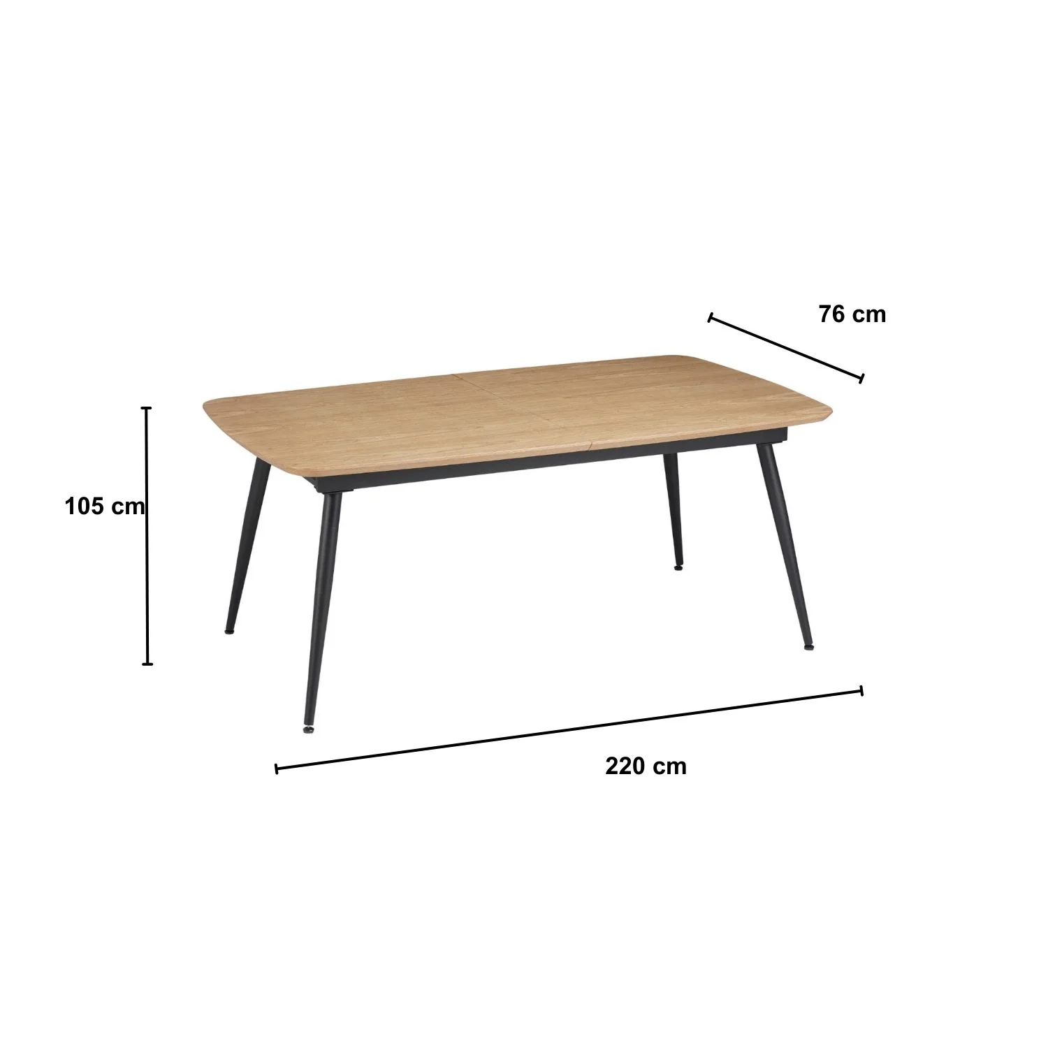 Mesa Comedor 6 Puestos Utah Negra Extensible - Image 5