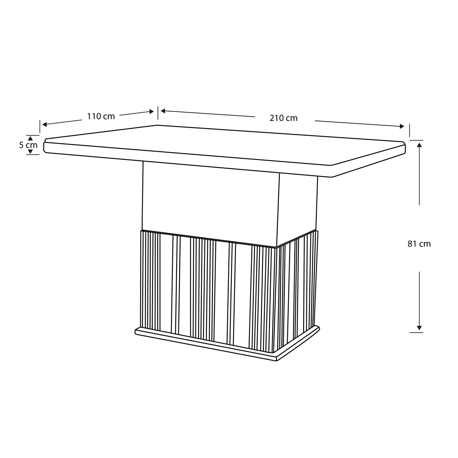 Mesa Comedor 8 Puestos Atlanta Blanco Perla, Champaña - Image 2