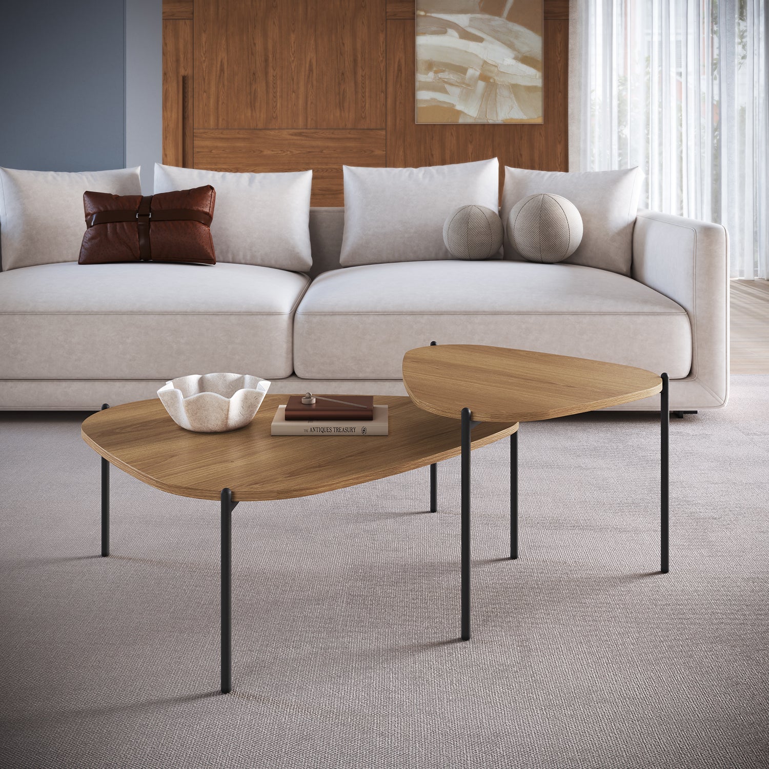 Mesa de Centro Amira 76X30X70 Natural, Negro - Image 2