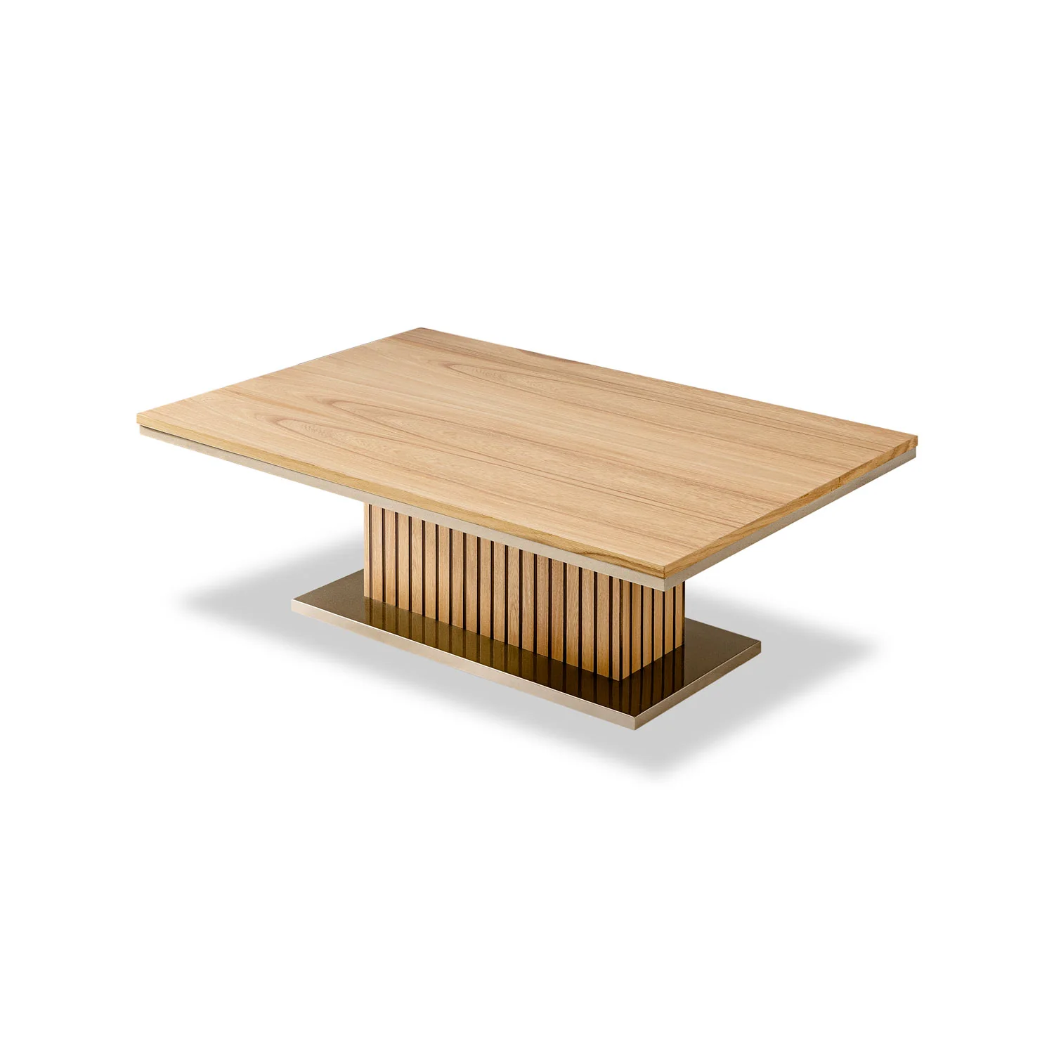 Mesa De Centro Berlin 40X120X80 Natural, Champaña